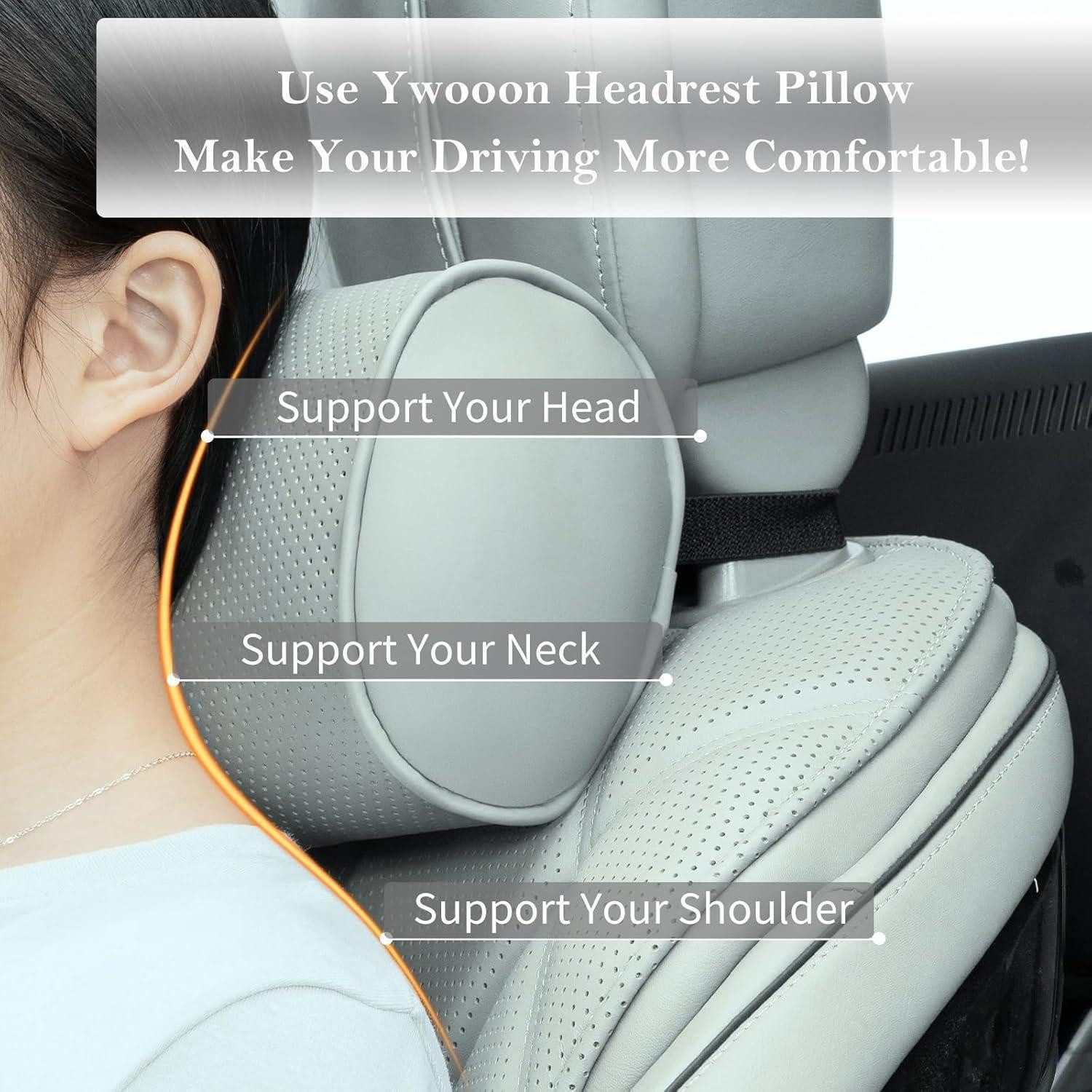 LuxusKollektion Nackenkissen Nackenkissen Auto Memory Foam Kopfstütze Leder Gaming Maroon 1 Stück