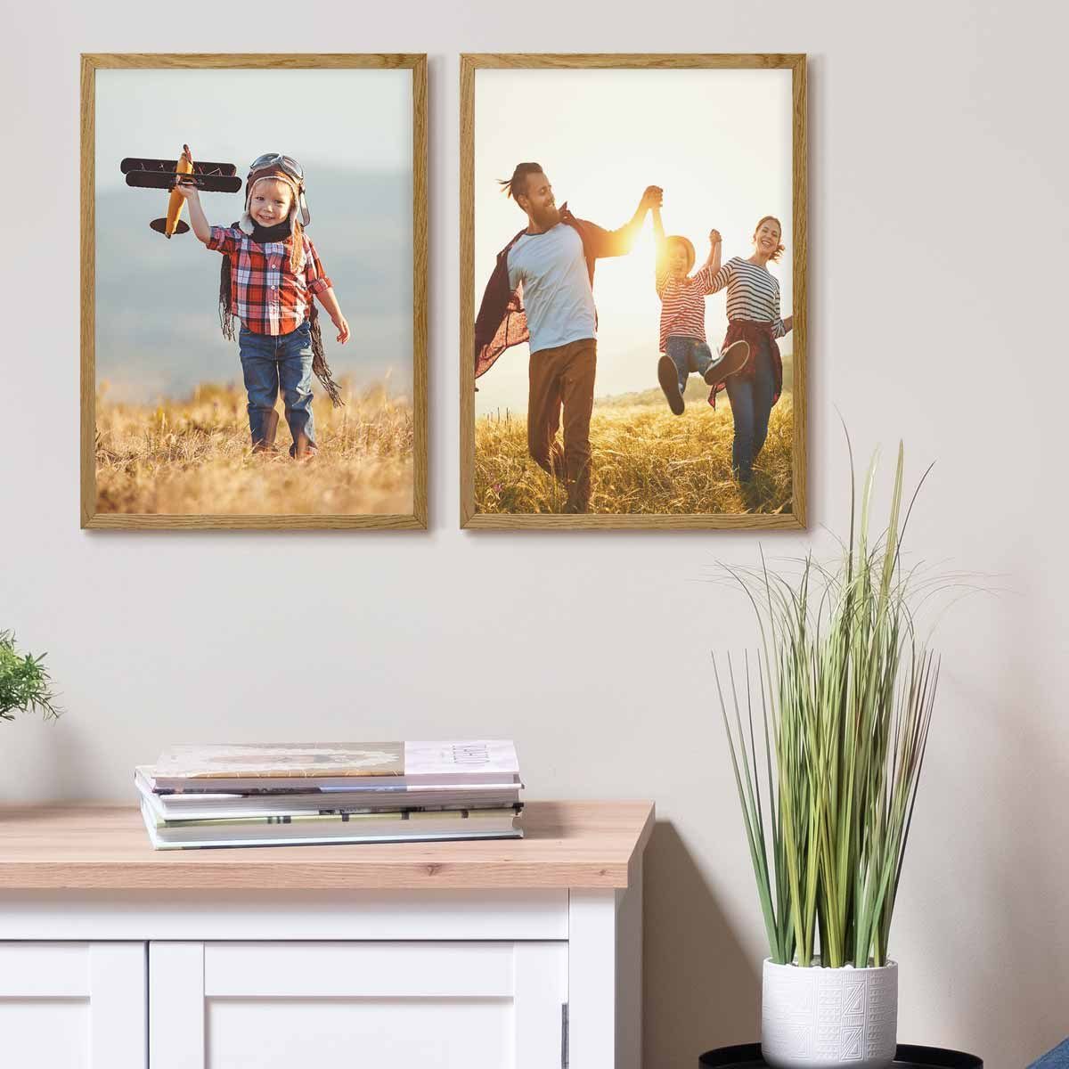 PHOTOLINI Bilderrahmen 2er Set Massivholz-Rahmen Modern günstig online kaufen