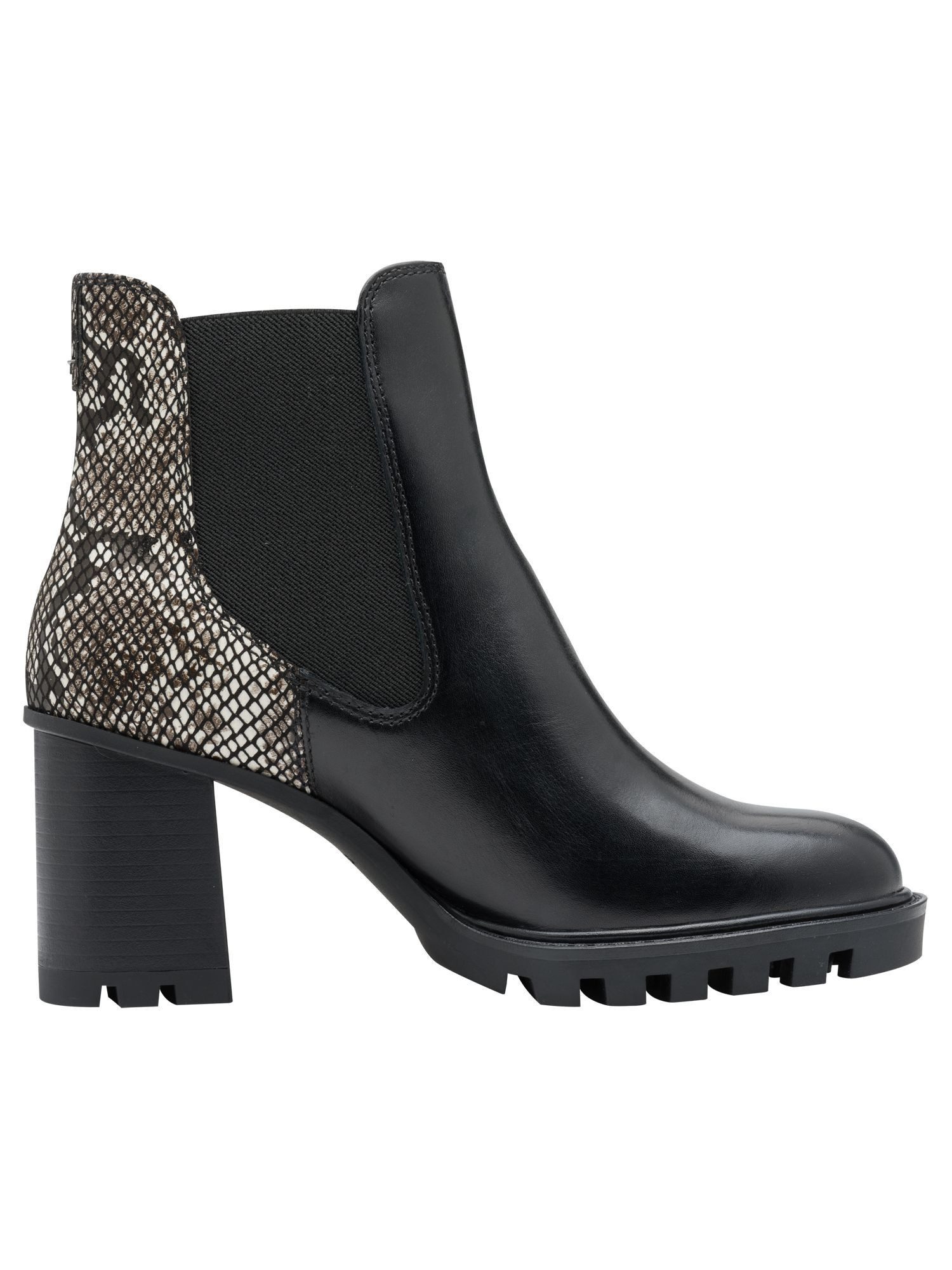 Tamaris ANTIshokk, TOUCH-IT aus Leder Blockabsatz Chelseaboots ANTIshokk