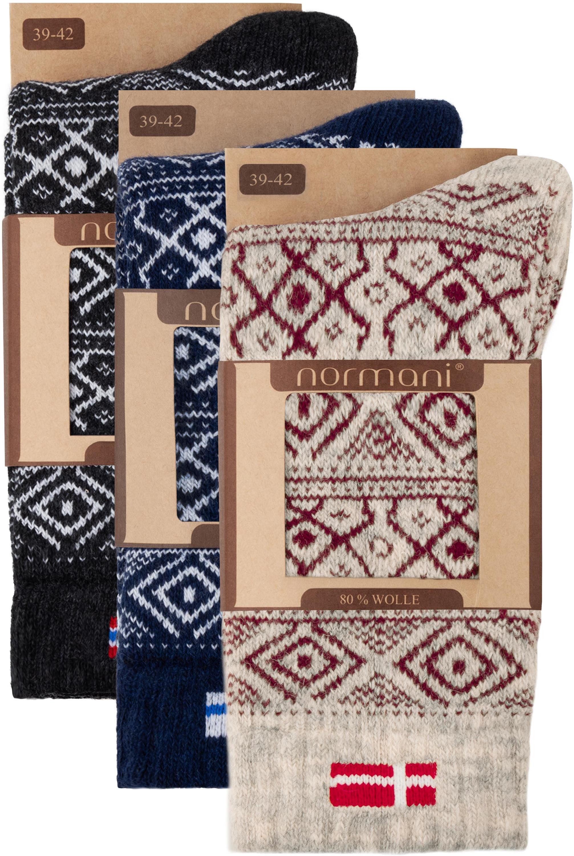 normani Thermosocken 3 Paar Canadien Socks (3 Paar) natürlich warm