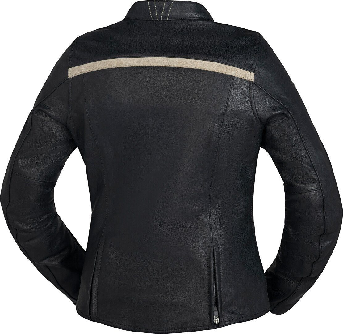 IXS Motorradjacke Stripe Damen Motorrad Lederjacke protektoren reißverschluss