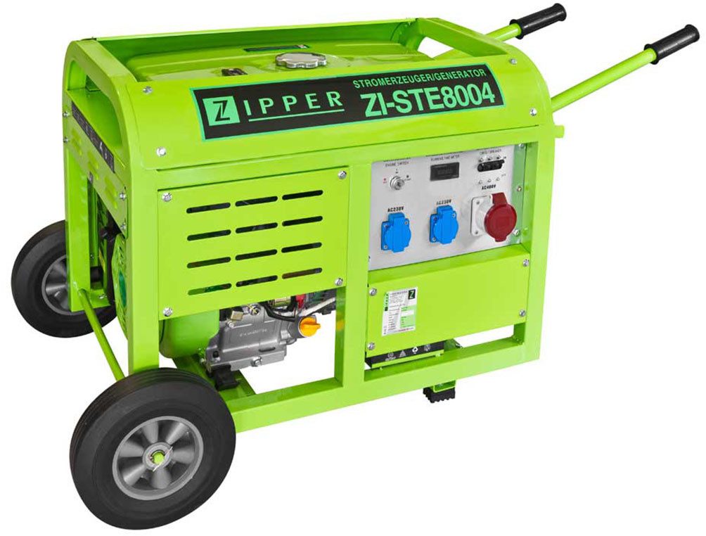 ZIPPER Stromerzeuger 2x230V/1x400V, 9,3 in kW, für Baustellen, Gartenbereich sowie Freizeit und Campingaktivitäten