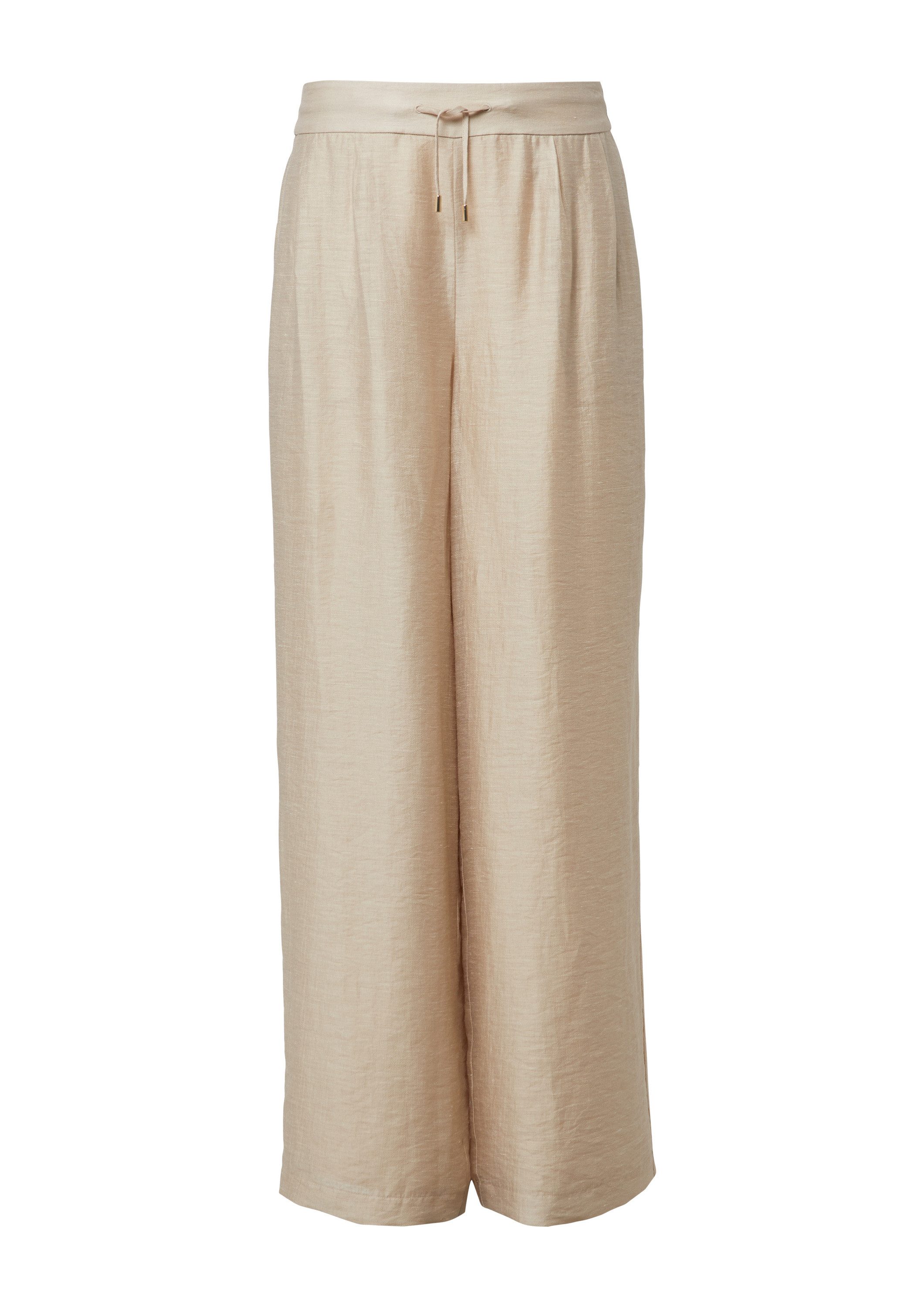 s.Oliver Chinos Hose Extra-Wide-Leg-Hose aus Leinenmix günstig online kaufen