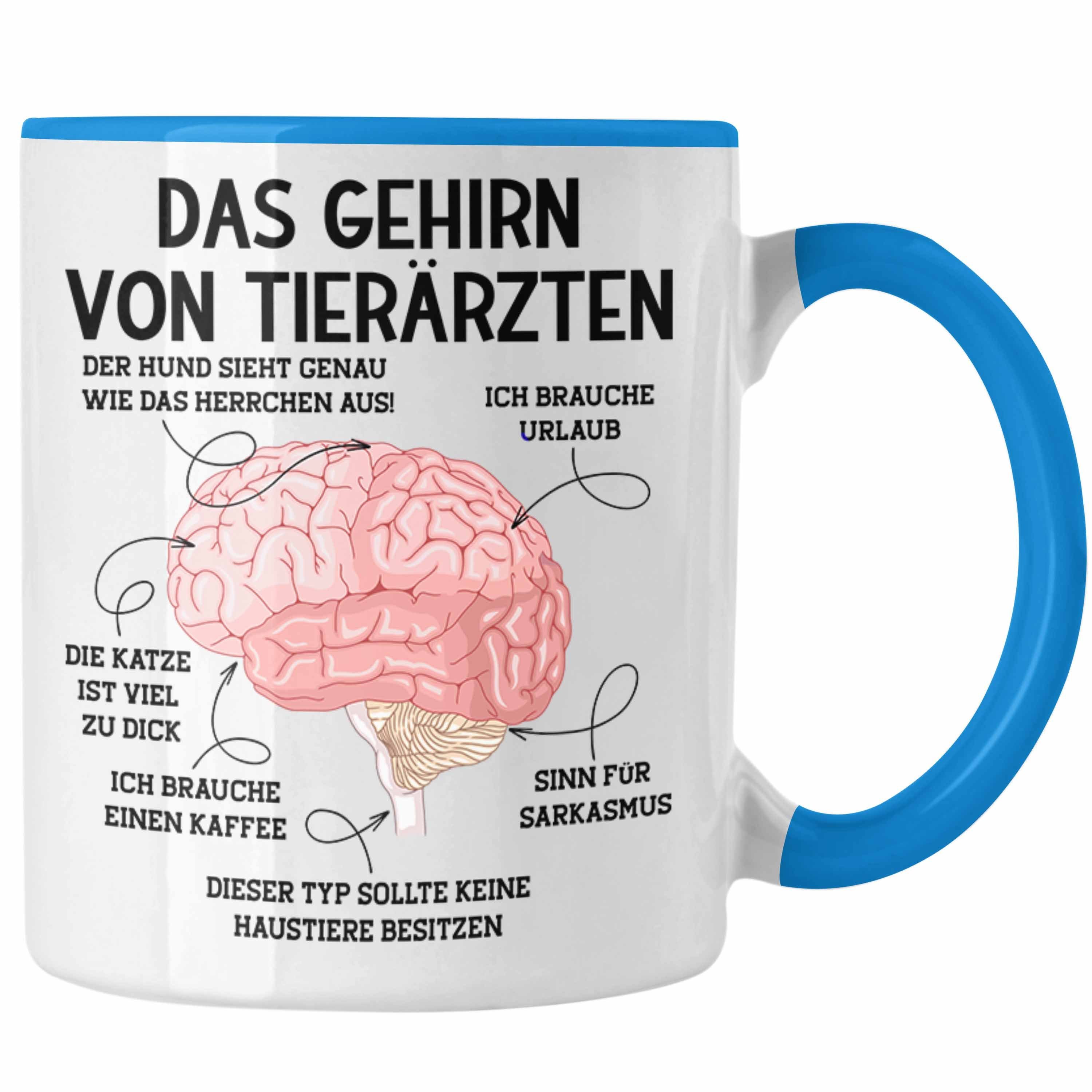 Trendation Tasse Gehirn Tierarzt Tierärztin Geschenk Lustiger Spruch