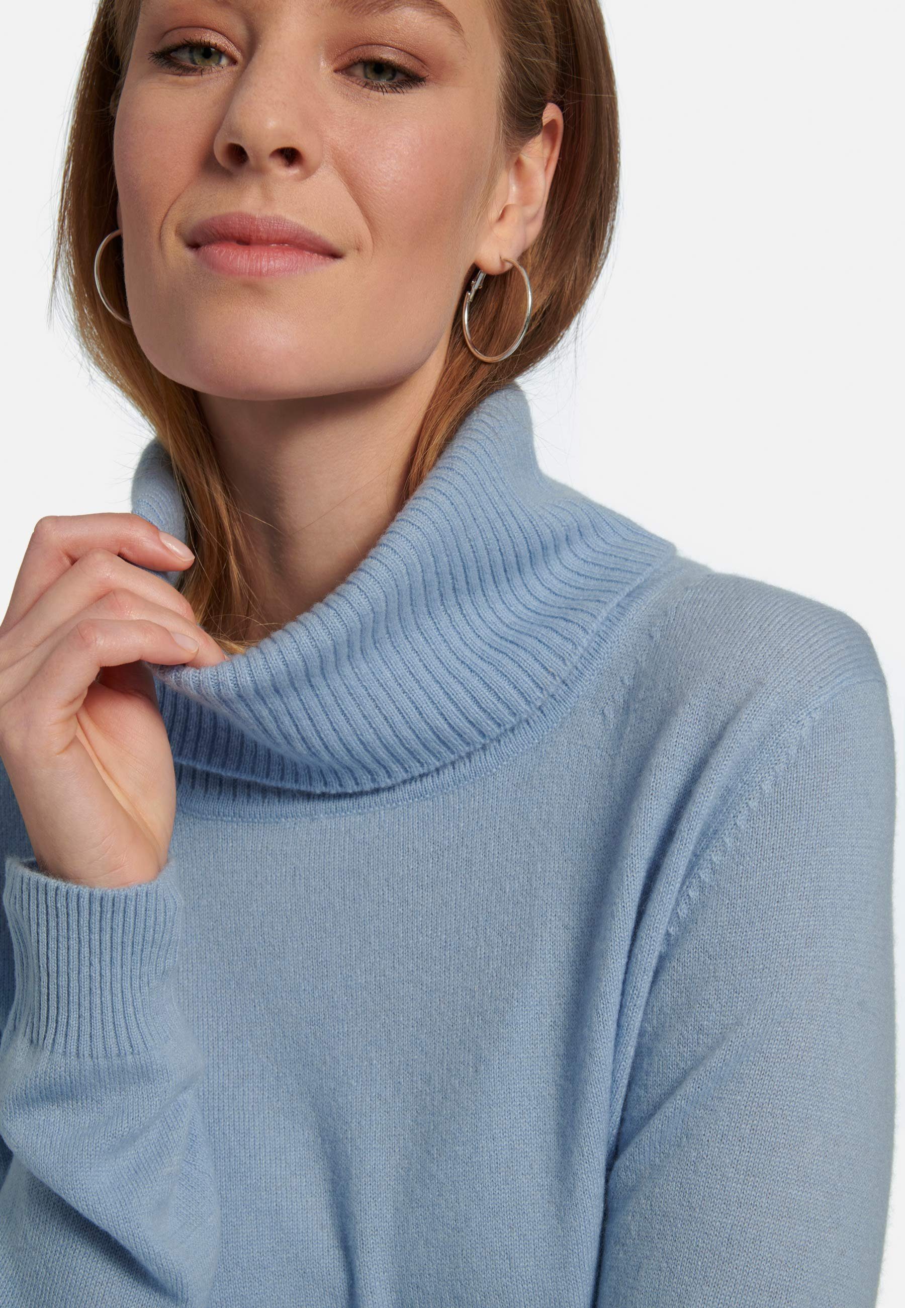 Strickpullover BLUE Hahn Cashmere BRIGHT Peter Ton-in-Ton-Nähte