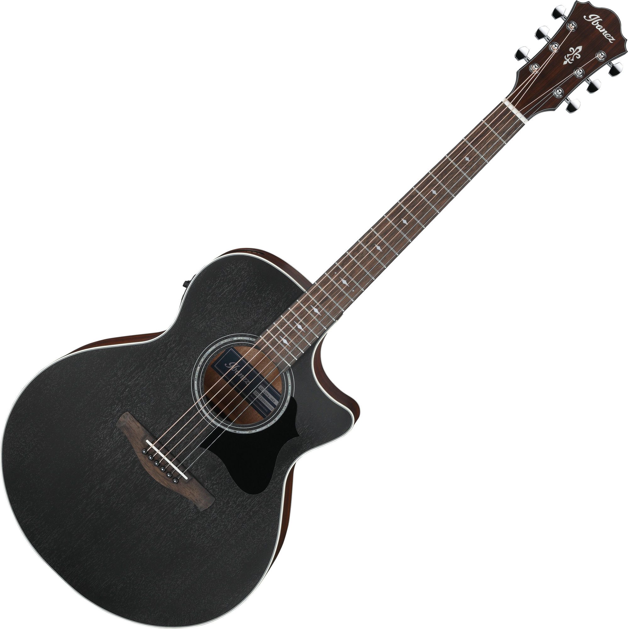 Ibanez Westerngitarre AE140-WKH Weathered Black Open Pore, AE, Akustikgitarre mit Tonabnehmer