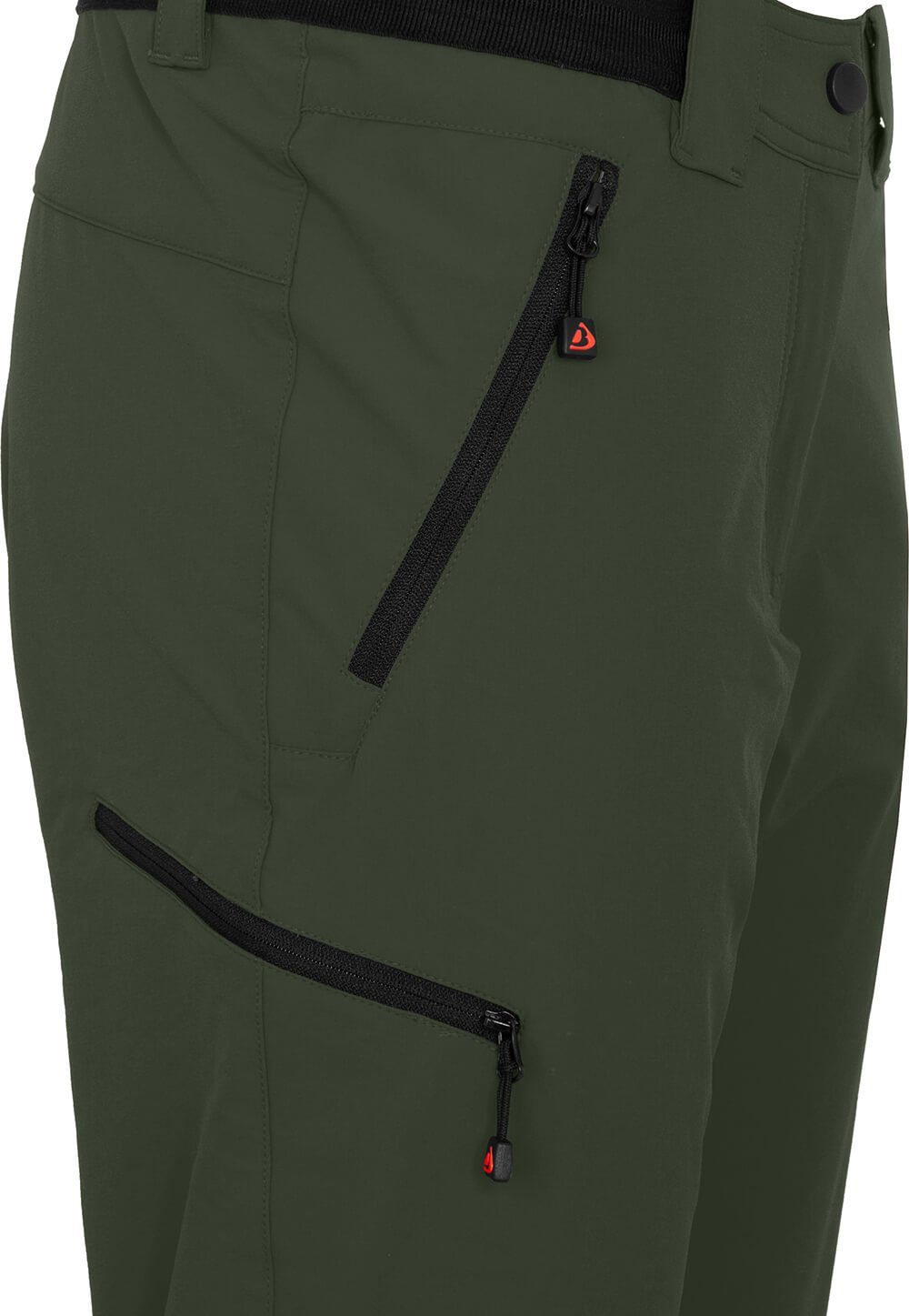 Bergson Outdoorhose VIDAA COMFORT (slim) dunkel Normalgrößen, Damen grün Wanderhose, leicht, strapazierfähig