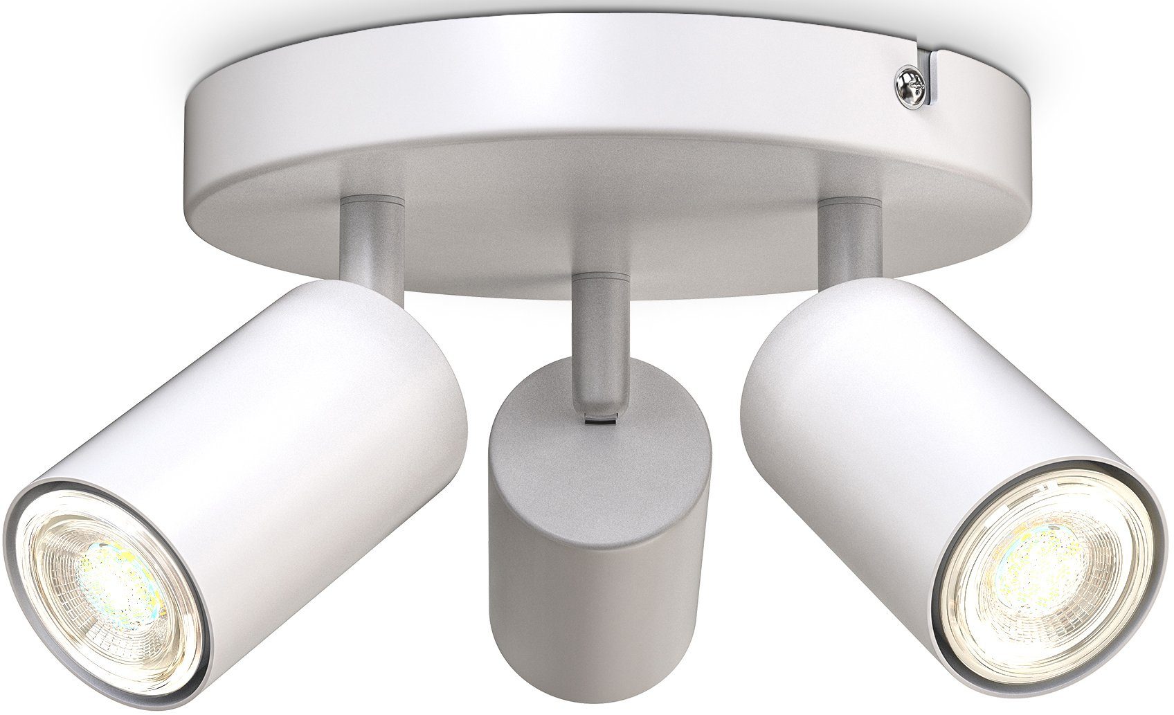 B.K.Licht Deckenspots, ohne Leuchtmittel, 3-flammige Spotlampe, rund, schwe günstig online kaufen