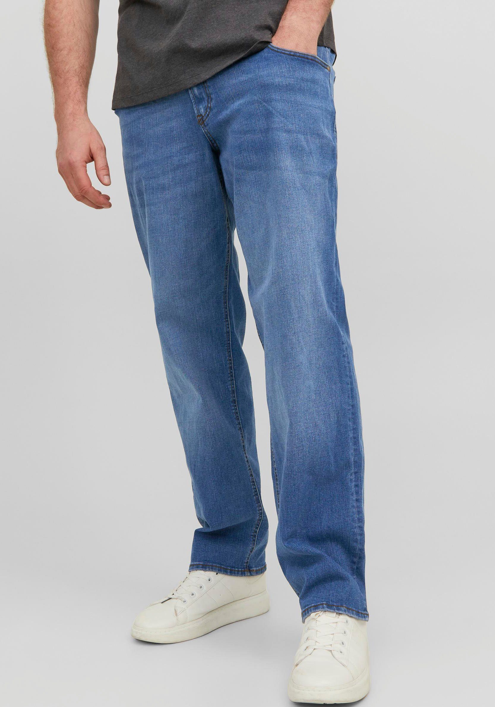 Jack & Jones PlusSize Tapered-fit-Jeans JJIMIKE mit Abriebeffekten und funk günstig online kaufen
