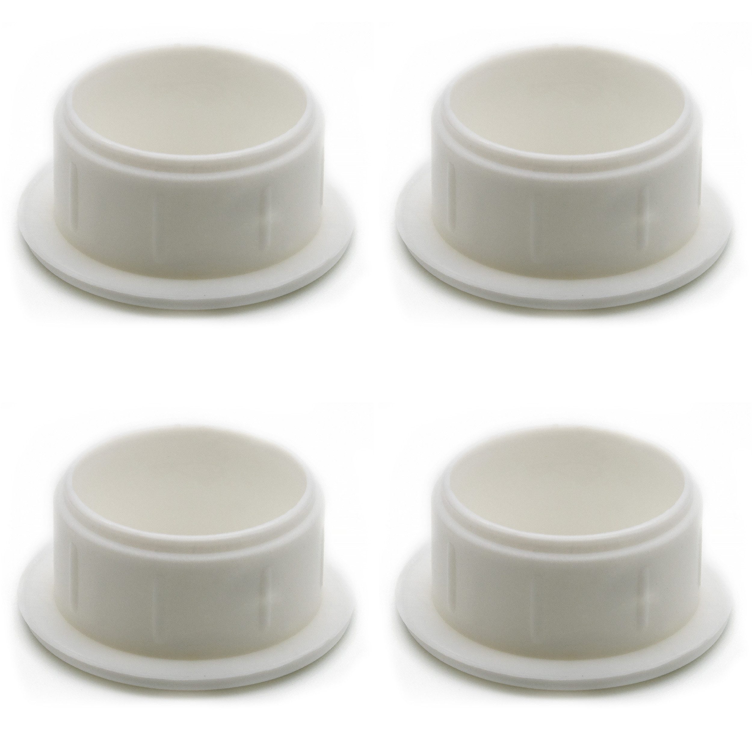 Enkotrade Abdeckkappe Abdeckstopfen, (4-St), Weiß, Kunststoffkappen, Abdeckkappe, Stopfen, Blindstopfen