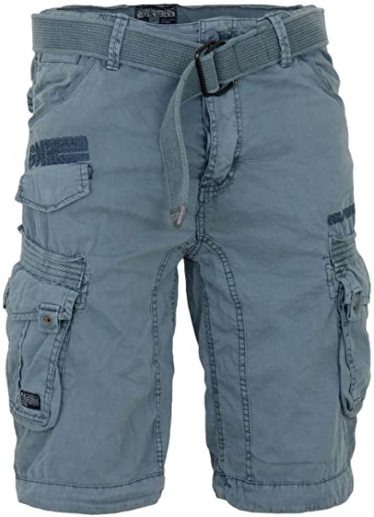 Grütel kurze Brpanoramique (Packung, Herren Norway Cargoshorts Hose Mit Geographical 1-tlg) Blau