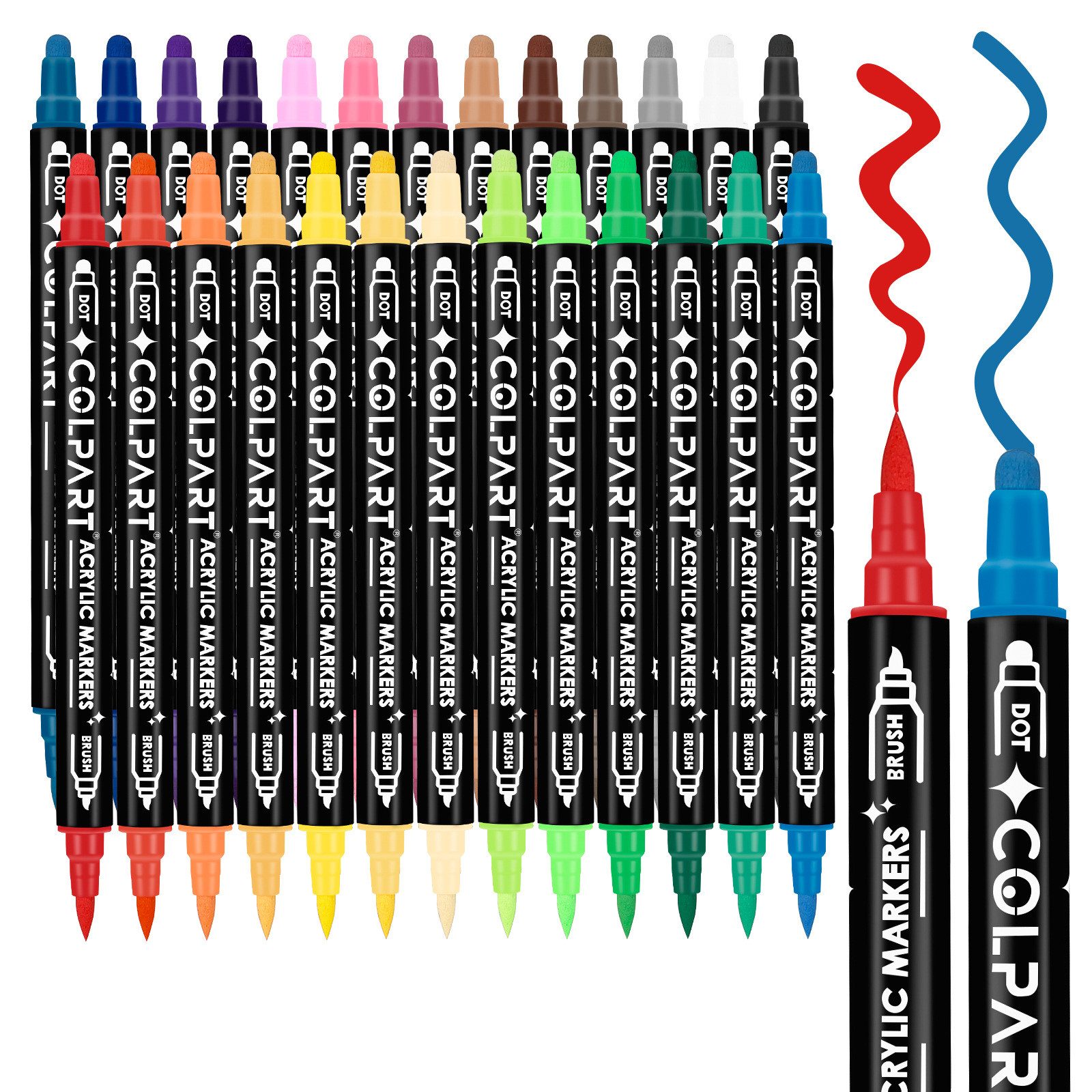Zaewry Lackmarker Acrylic Paint Marker Stifte Steine Bemalen, (12-tlg), Für Kunststoff Glas Holz Keramik Metall Reifen Leinwand