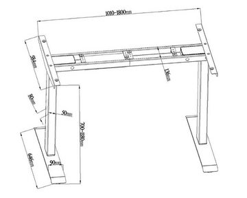 Apex Tischgestell elektrisches Tischgestell höhenverstellbar Schreibtisch 57001 Arbeitstisch Tisch weiß