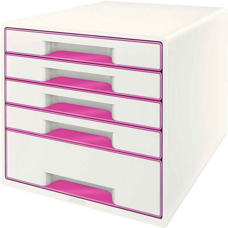 LEITZ Schubladenbox WOW Cube 5214, mit 5 Schubladen, geschlossen, stapelbar