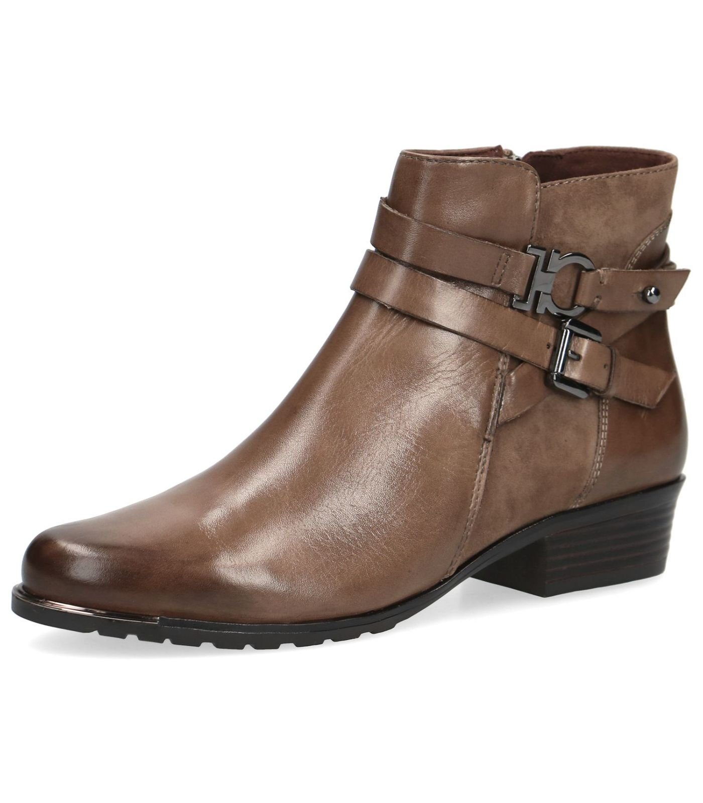 Caprice Stiefelette Leder Stiefelette Taupe