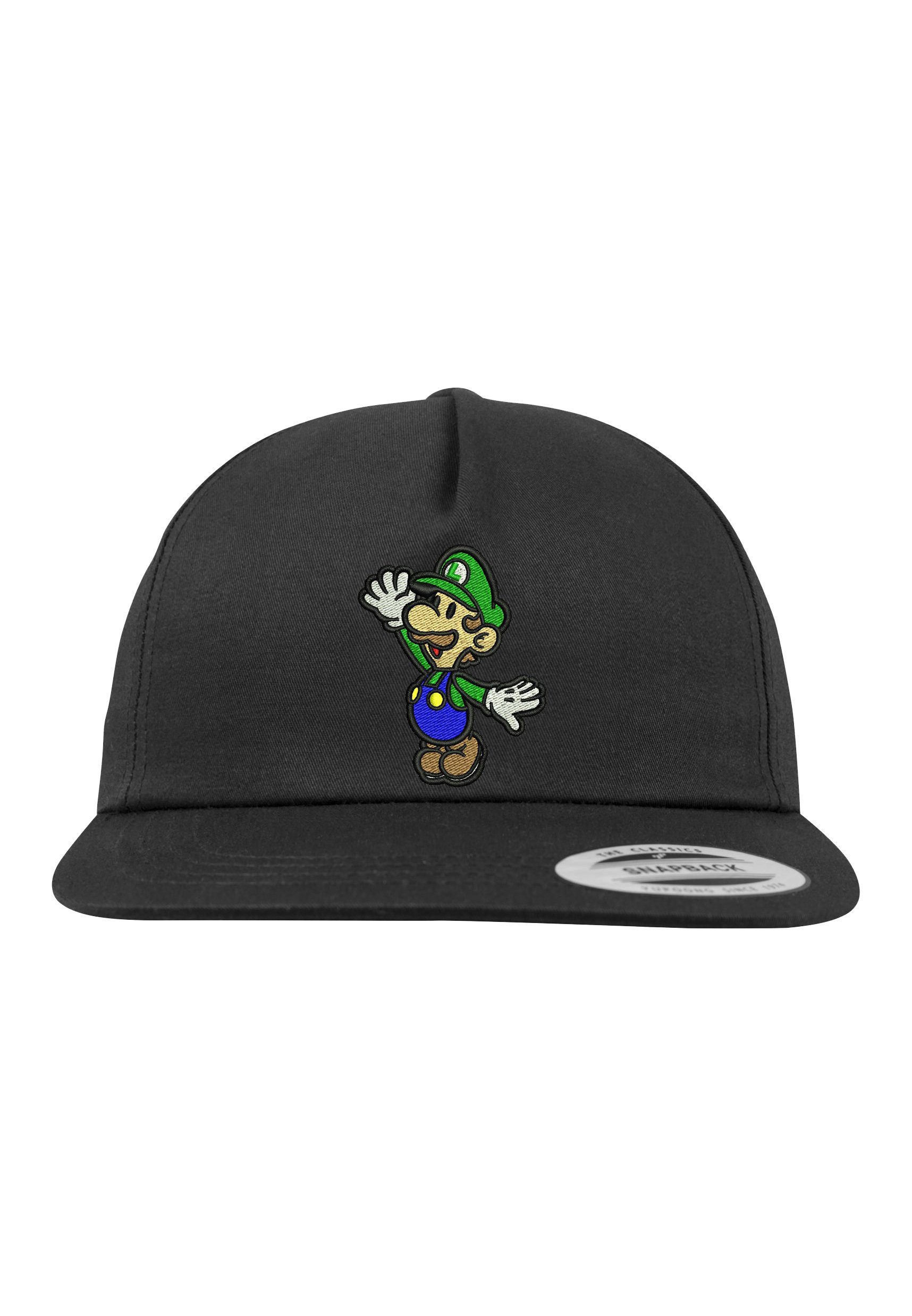 Youth Designz Baseball Cap Luigi Unisex Snapback Cap mit modischer Logo Stickerei Schwarz