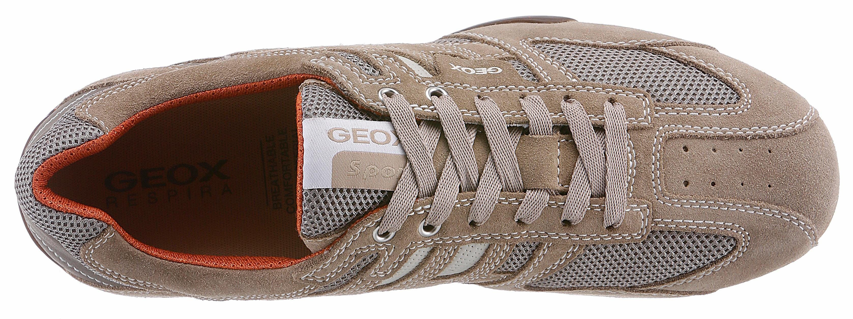 Geox Snake Sneaker Freizeitschuh, Schnürschuh mit Geox Spezial Membran
