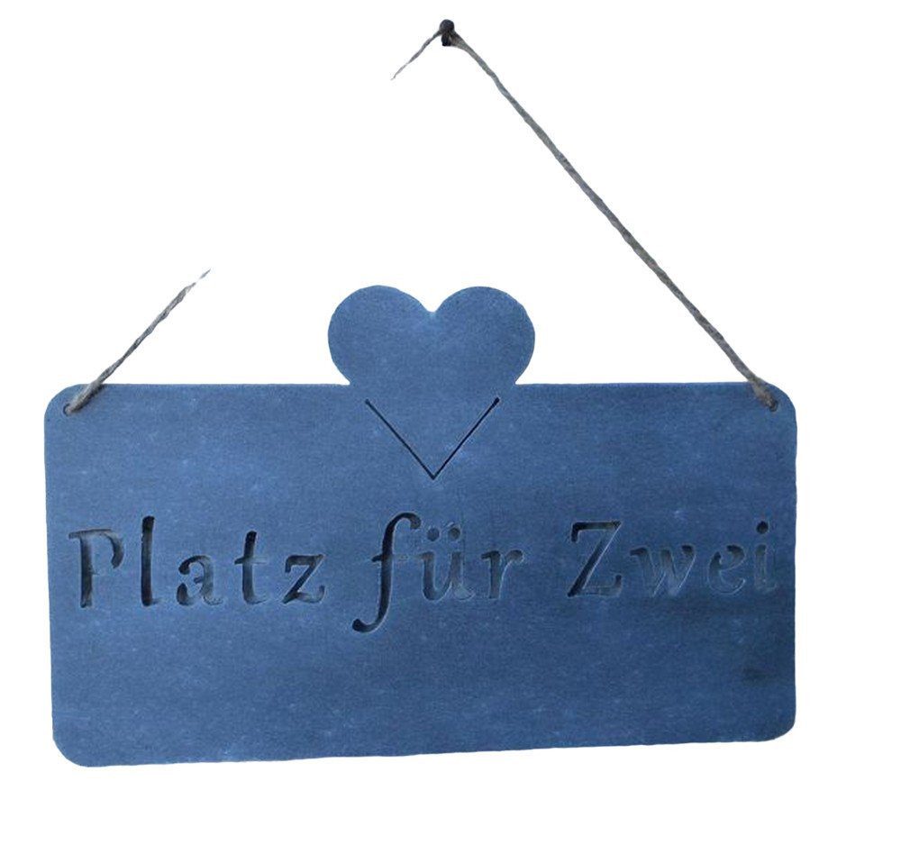 Deko-Impression Dekohänger Stabiles Eisenschild - Platz für zwei - 25cm grau Geschenk (1 St)