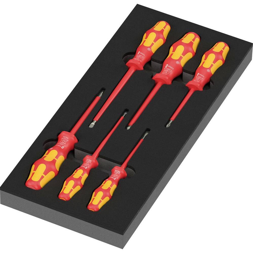 Wera Schraubendreher 97111 Serie 100 VDE Set 2 Werkstatt Schraubendreher-Set Schlitz, PH