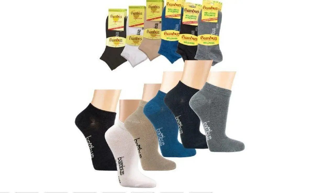 Socks 4 Fun Sneakersocken Sneaker Bambus (3-er Bündel, 1-Paar, 3 Paar) besonders weich