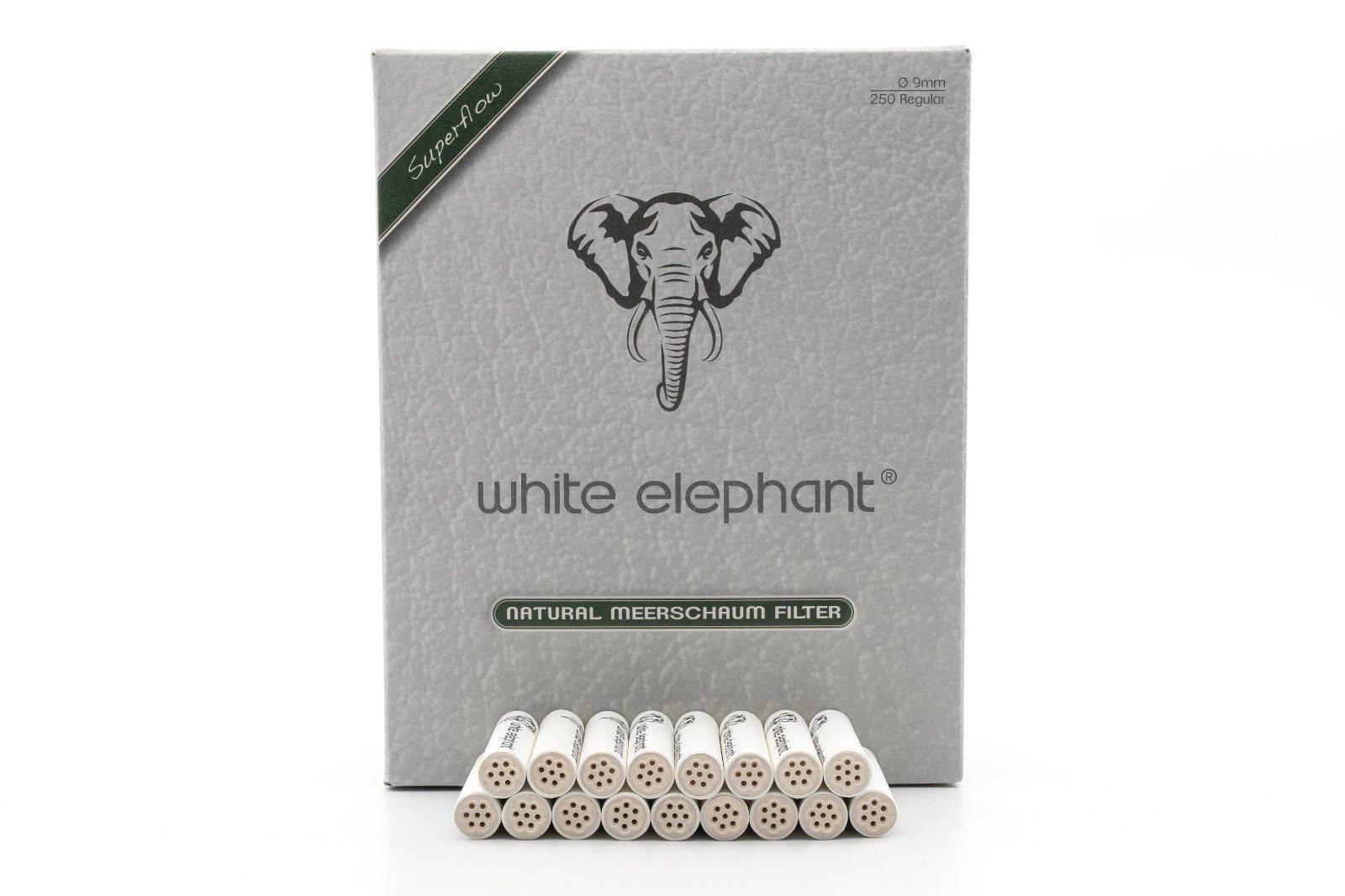 meytrade Aktivkohlefilter 250 Stück White Elephant Filter 9mm pipe filters, made in Germany