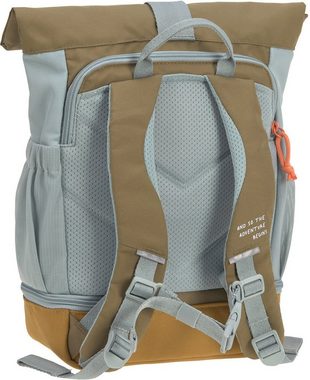 LÄSSIG Kinderrucksack Nature, Mini Rolltop Backpack, Light Blue, aus recycelten PET-Flaschen