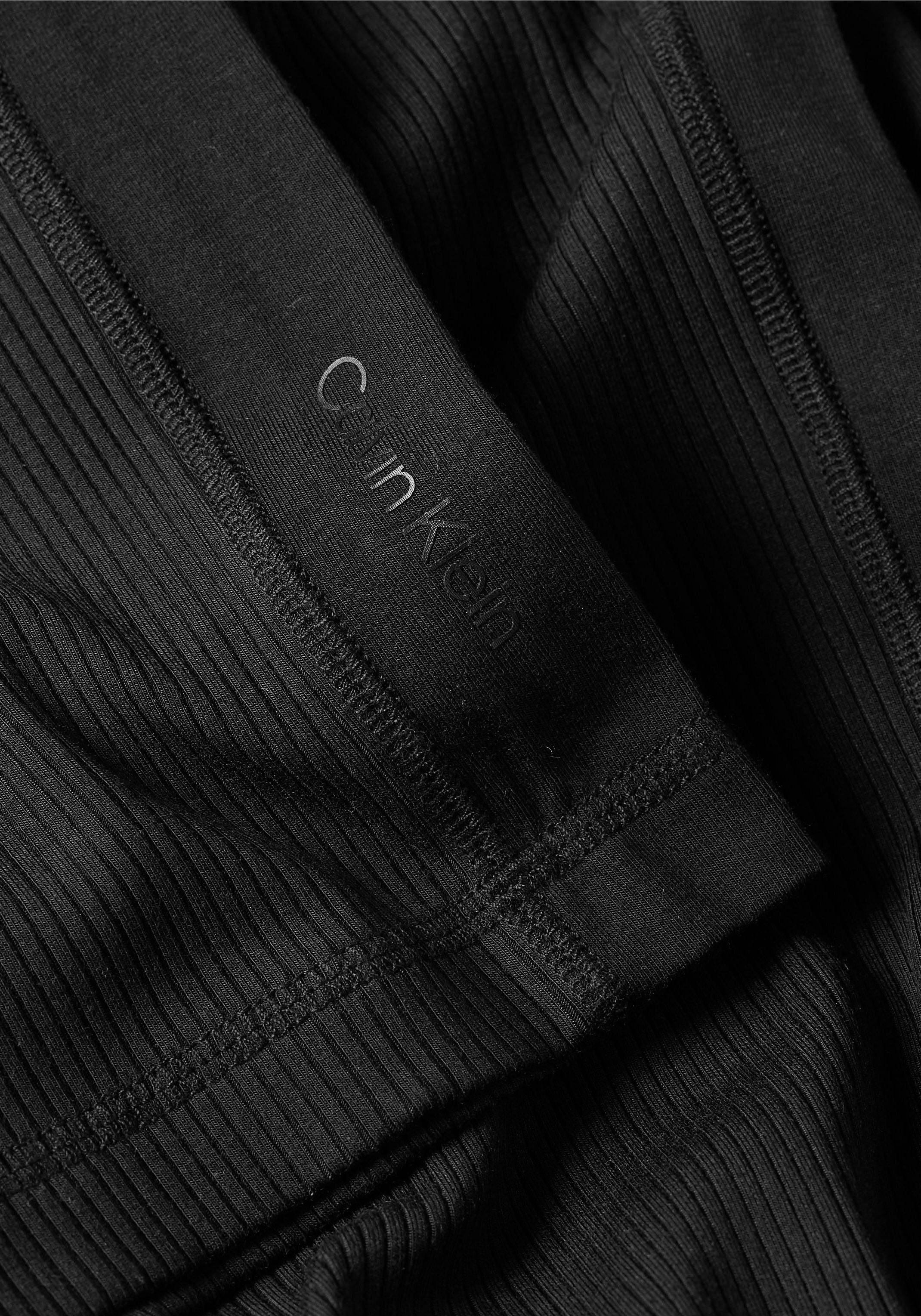 Damen Kleider Calvin Klein Jerseykleid MODAL RIB SOFT MOCK NECK DRESS mit Rippstruktur