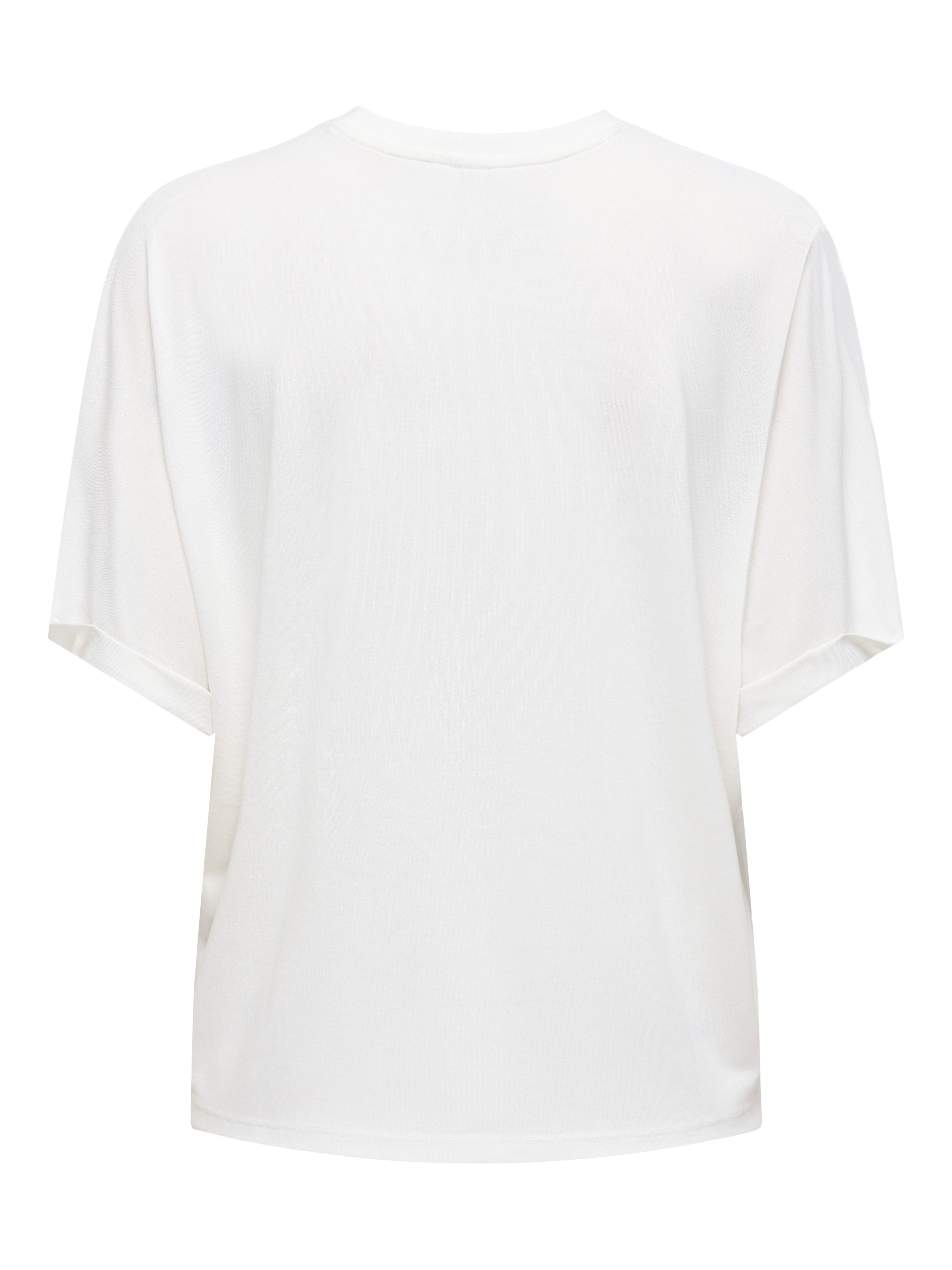 ONLY T-Shirt ONLFREE LIFE S/S FOLD-UP TOP BOX JRS Materialmix, regular fit, Rundhals – Bild 3 von 4