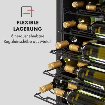 Klarstein Weinkühlschrank Vinomatica 36 Uno, für 36 Standardflaschen á 0,75l,Wein Flaschenkühlschrank Weintemperierschrank Weinschrank Kühlschrank