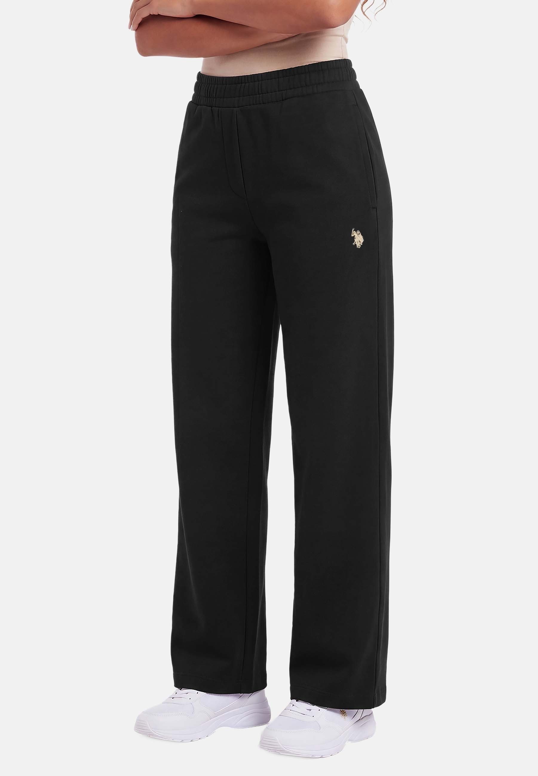 U.S. Polo Assn. Jogginghose mit geradem Bein und elastischem Bund Weiche Damen-Sweathose mit Seitentaschen und bequemer Passform