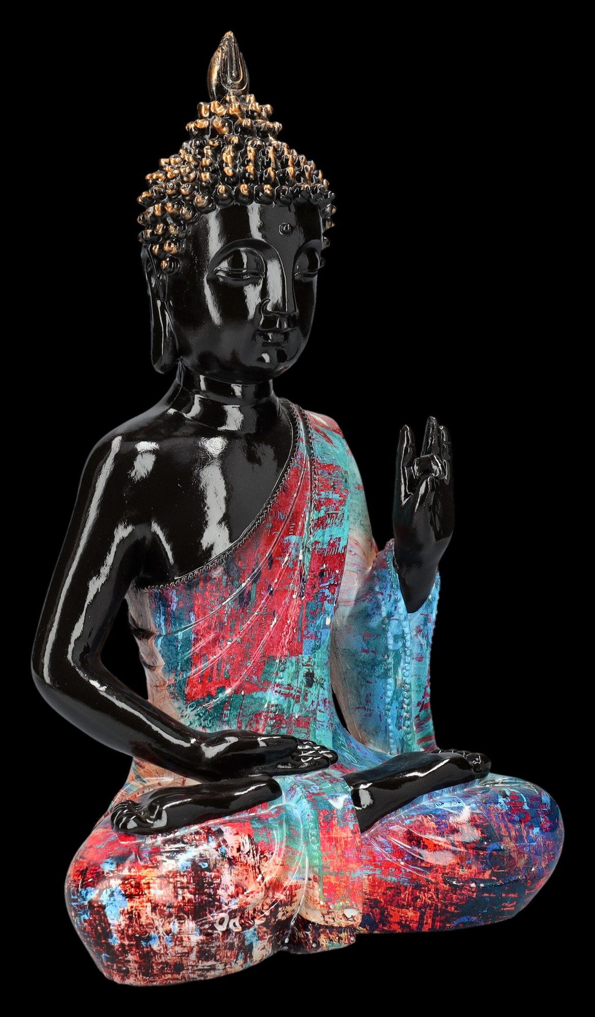 Figuren Shop GmbH Dekofigur Buddha Figur - Colorful Art mittel - Buddhismus Mythologie Dekofigur