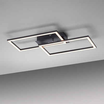 click-licht LED Deckenleuchte LED Deckenleuchte Iven in Schwarz 2x 18W 4200lm, keine Angabe, Leuchtmittel enthalten: Ja, fest verbaut, LED, warmweiss, Deckenlampe, Deckenbeleuchtung, Deckenlicht