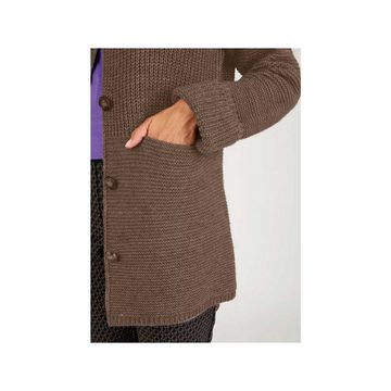 Rabe Strickjacke taupe regular fit (1-tlg)