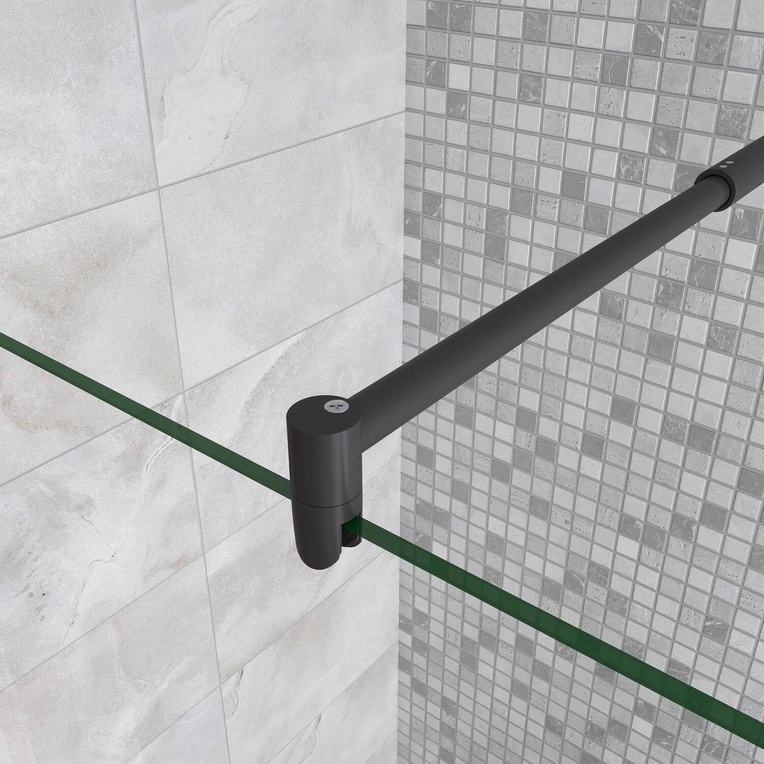 duschspa Duschwand Duschwand Walk in Dusche Duschtrennwand Glaswand 8mm Nano Glas 200cm, Einscheinbensicherheitsglas, Sicherheitsglas, (Set), Nano Glas – Bild 5 von 5