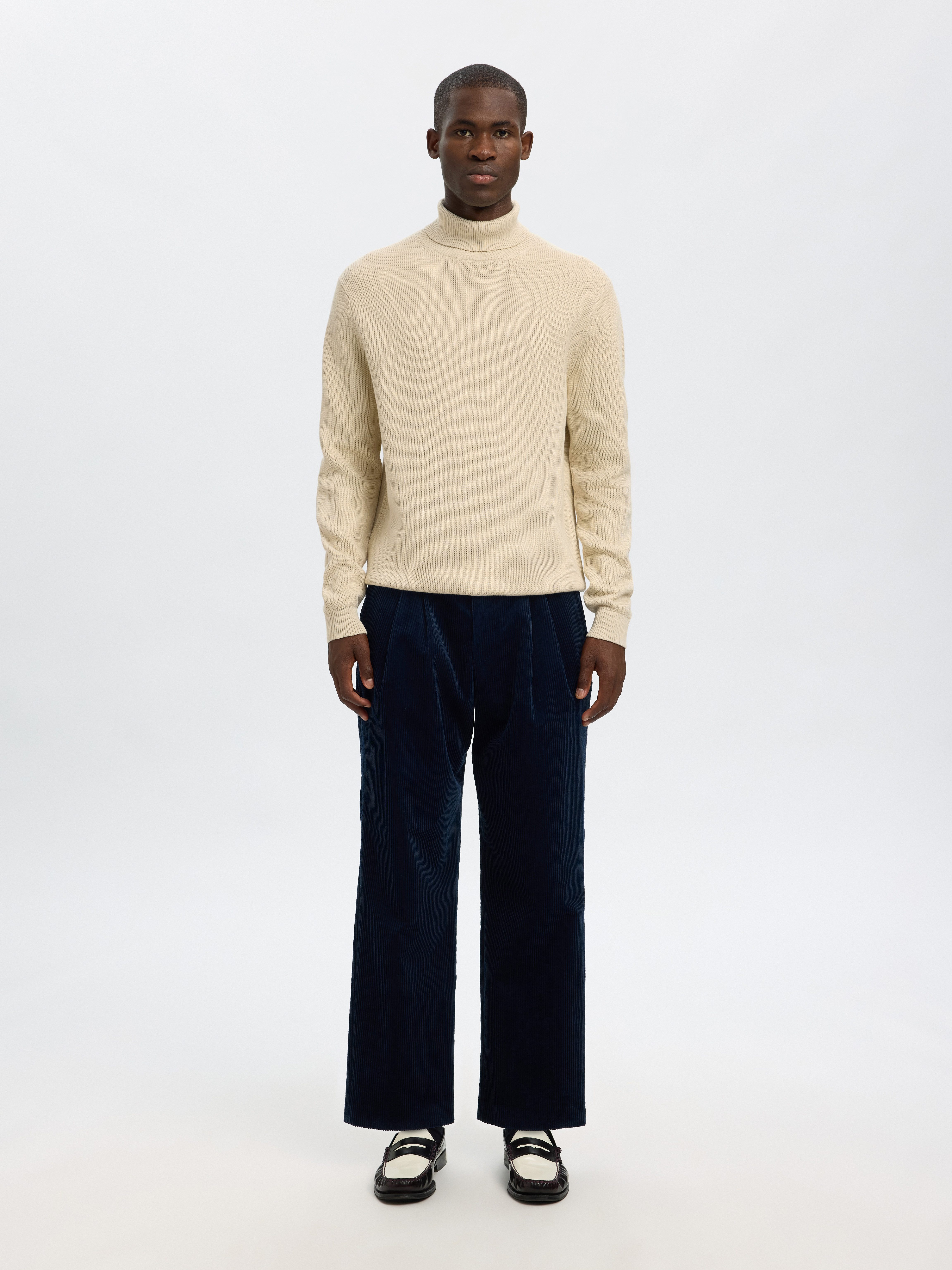 Selected Rollkragenpullover SLHDANE LS KNIT STRUCTURE ROLL NECK NOOS