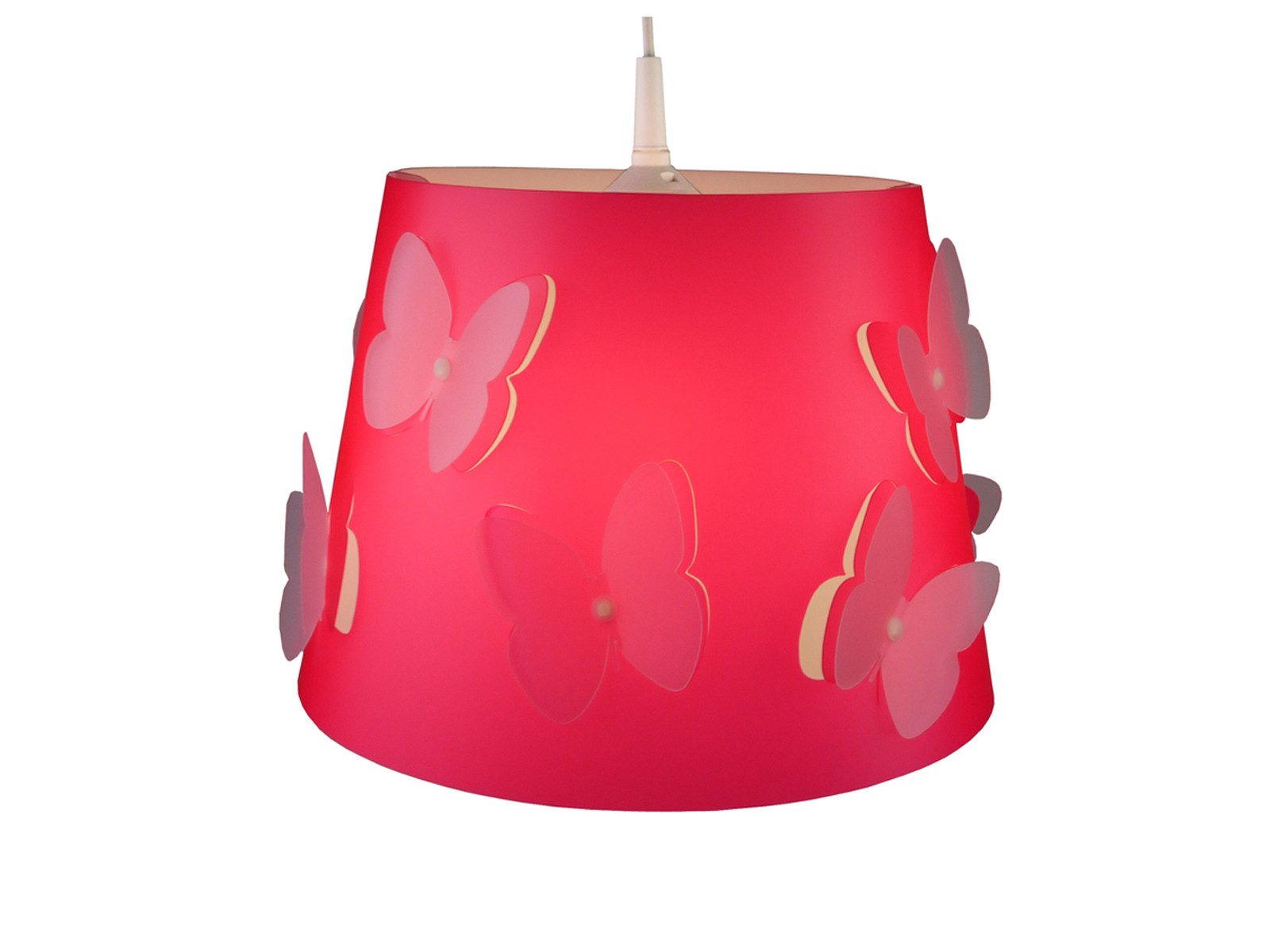 niermann LED Deckenleuchte Kinder-Lampe mit Lichteffekten, Ø 25cm, dimmbar extern via Hausinstallation, LED wechselbar, Warmweiß, ausgefallene Deckenlampe mit Schmetterling Lampenschirm & E27 LED