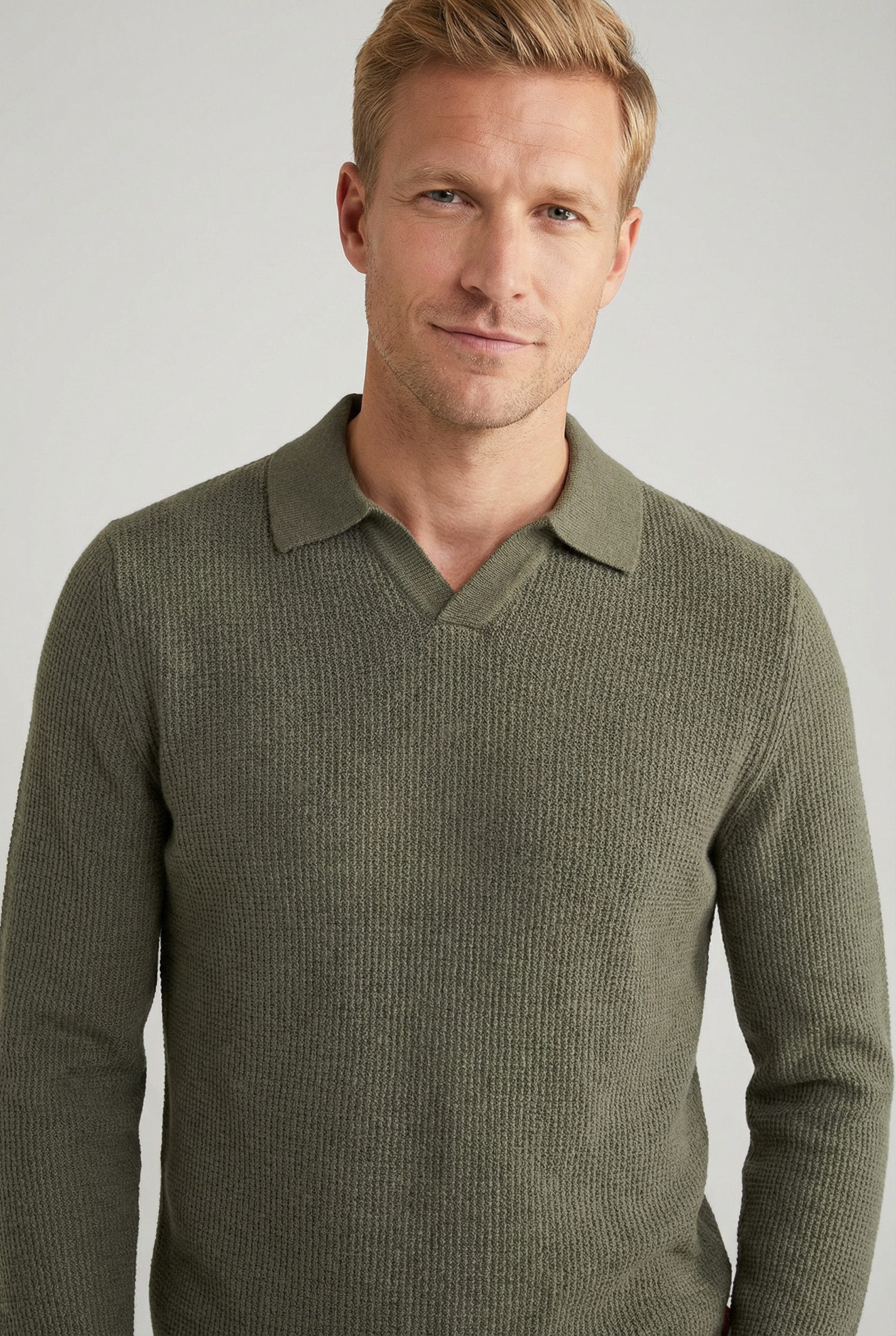 Joop Jeans Polokragenpullover Ove mit feinem Strukturmuster