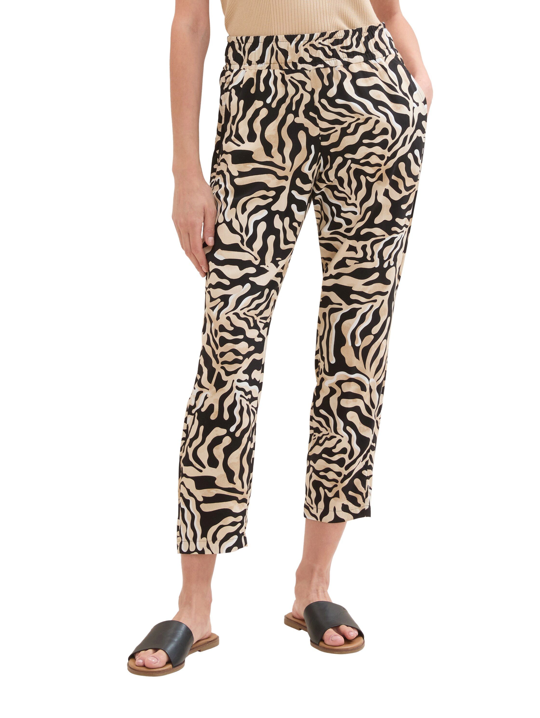 TOM TAILOR Relaxhose mit All-Over Print