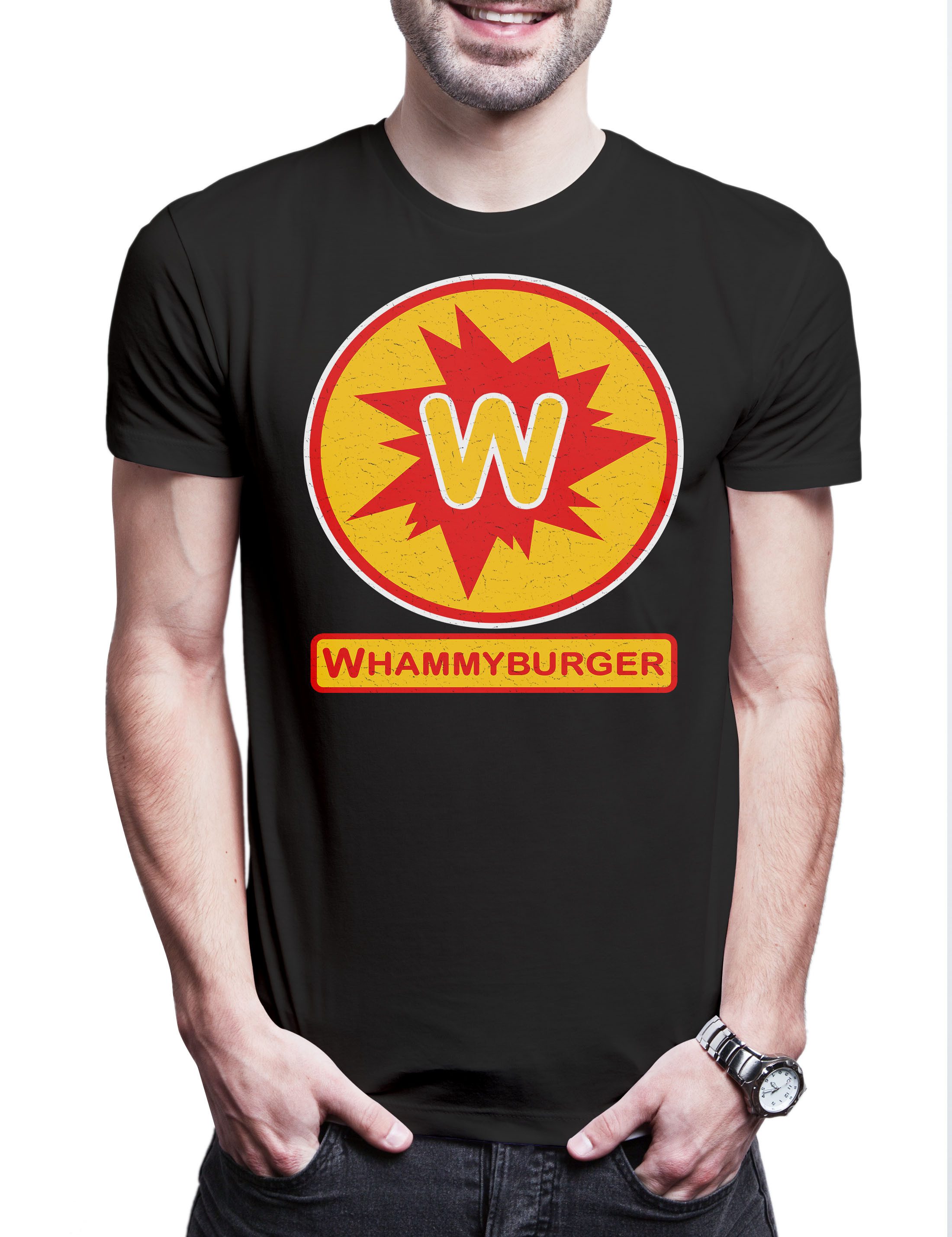 Print-Shirt Whammyburger Herren T-Shirt Down Movie Burger Shop Falling Film Urban