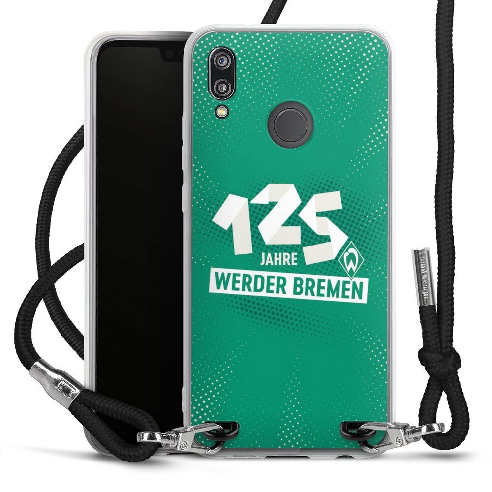 DeinDesign Handyhülle 125 Jahre Werder Bremen Offizielles Lizenzprodukt, Huawei P20 Lite Handykette Hülle mit Band Case zum Umhängen