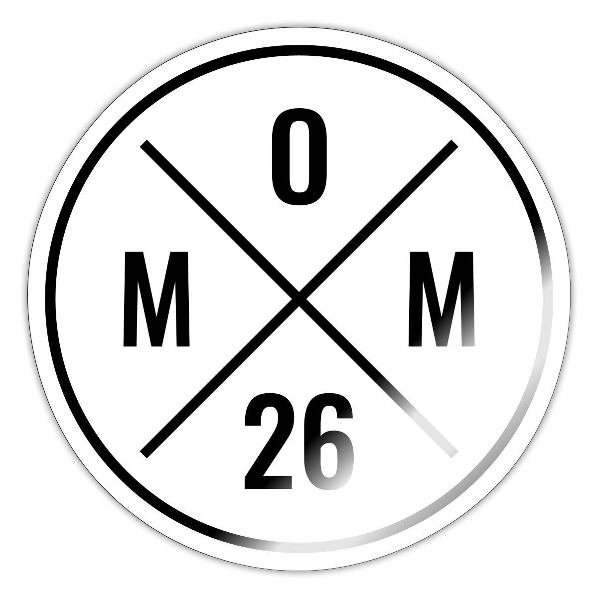 Spreadshirt Aufkleber Mom 2026 Modernes Mama Logo Schwangerschaft Sticker Aufkleber