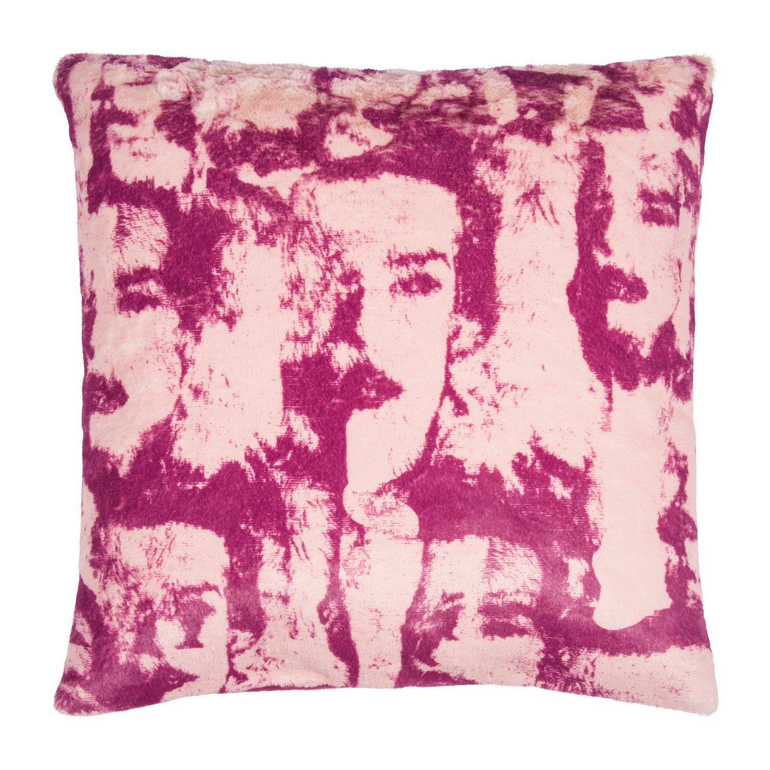 Kissenhülle Kissenhülle - Fashion - - viele Fuchsia - x 60 Kuschelkissen, - - Face PAD cm Kissenbezug ca. weich -flauschig moderner Gesichter 60