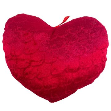 Dekokissen Rotes Herzkissen 34 cm "I love you"