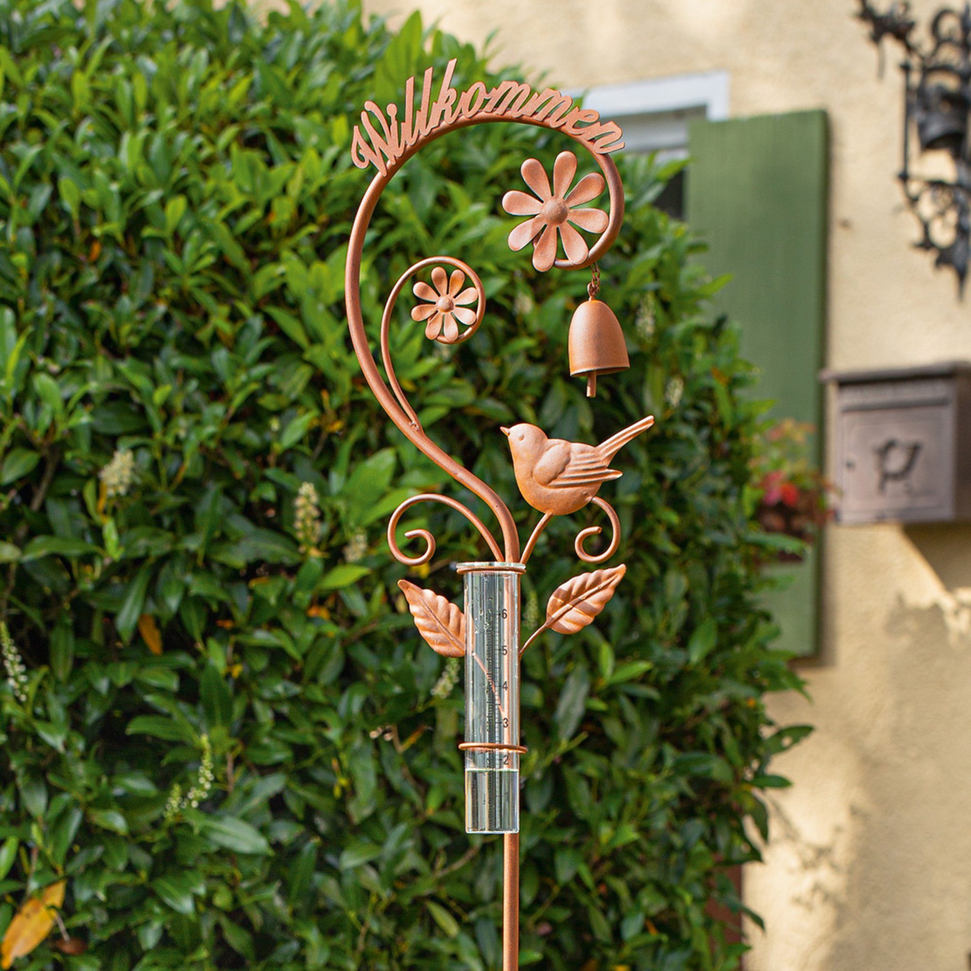 Dekoleidenschaft Gartenstecker "Willkommen" 124 cm hoch günstig online kaufen