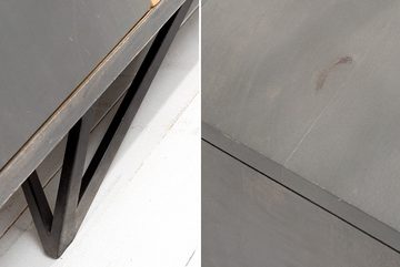 riess-ambiente Sideboard TROPICAL 160cm natur / grau, Massivholz · Florales Design · Handarbeit · Wohnzimmer