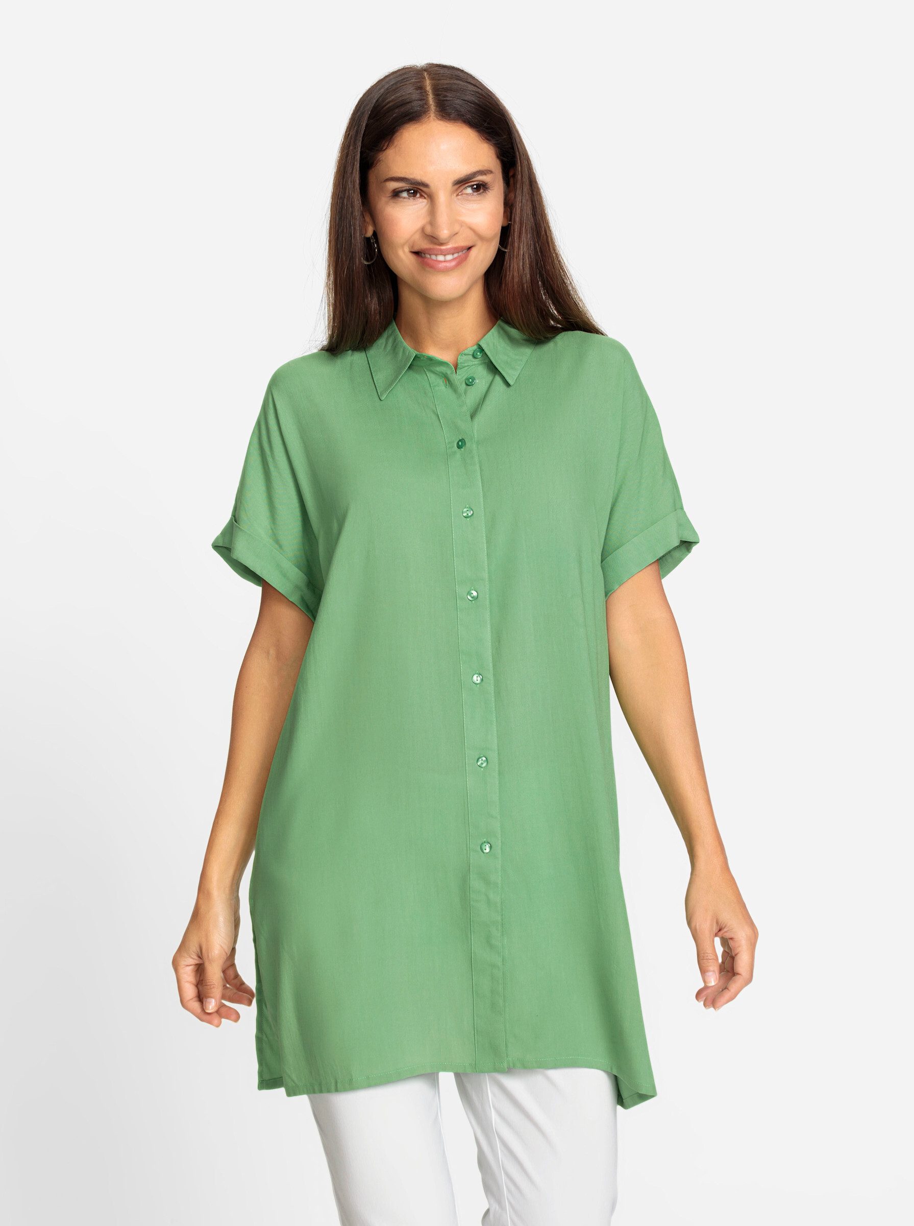 Klassische Bluse Longbluse