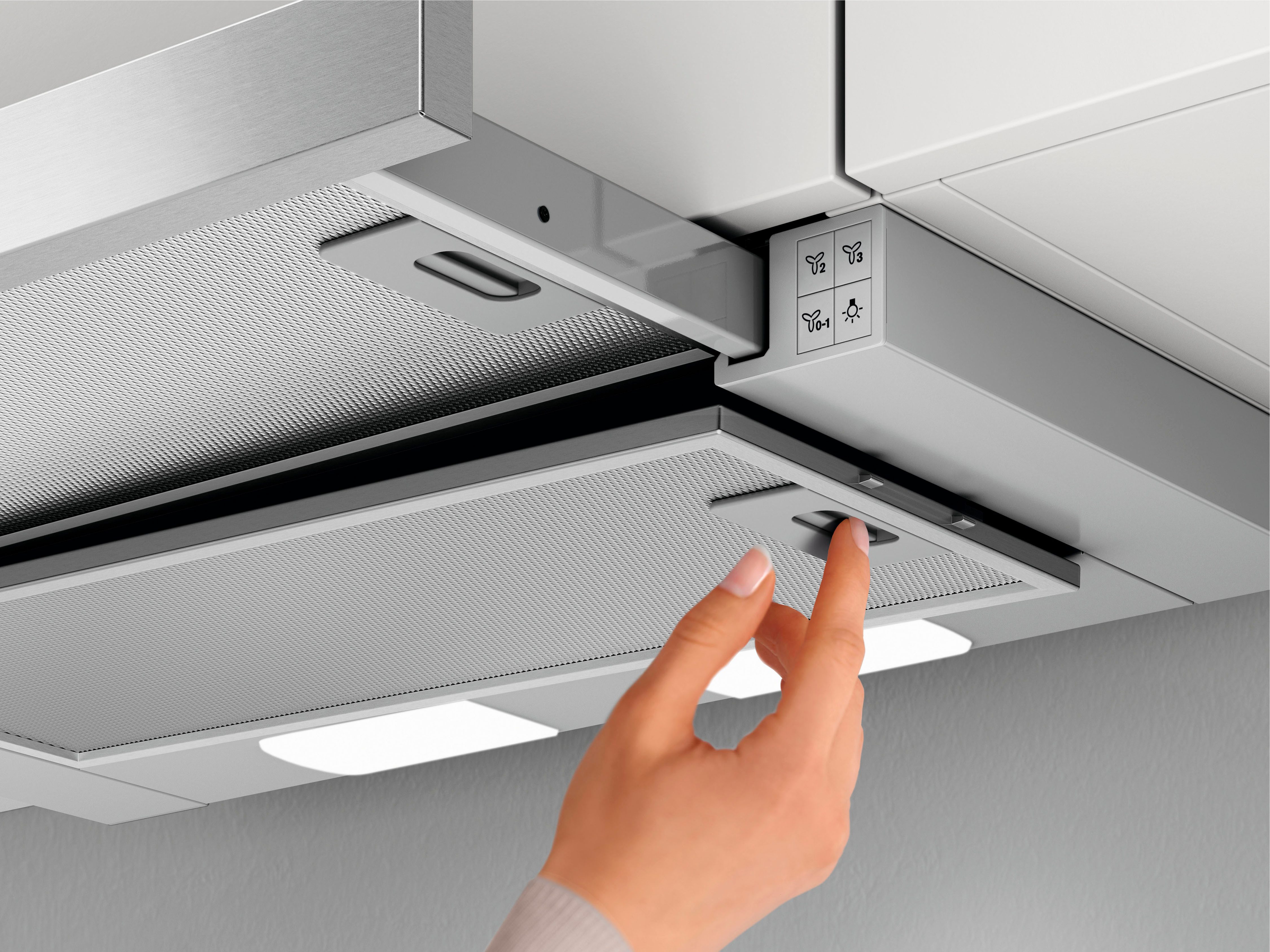 AEG Flachschirmhaube DPS362AS Serie 5000 DPS362AS, Abluft- und Umluftbetrieb, mit LED-Leuchtstreifen