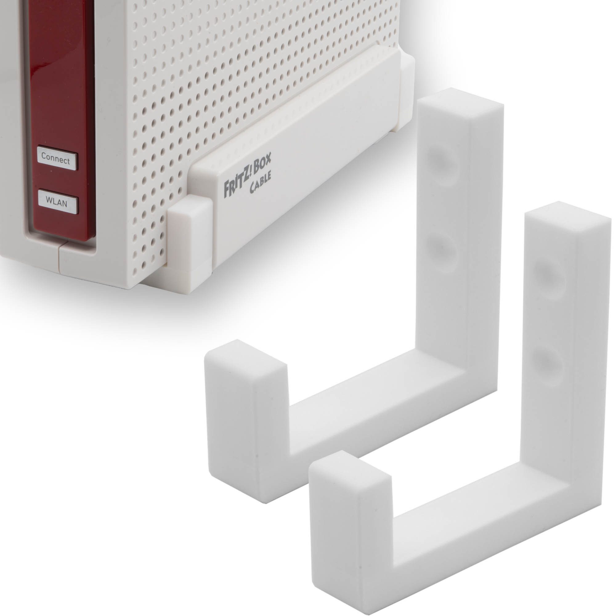 TSB Werk Modem 2x Wandhalterung FRITZ!Box 6690 / 6590 / 6591 AVM, Fritzbox, Halter, Wandhaken, Set