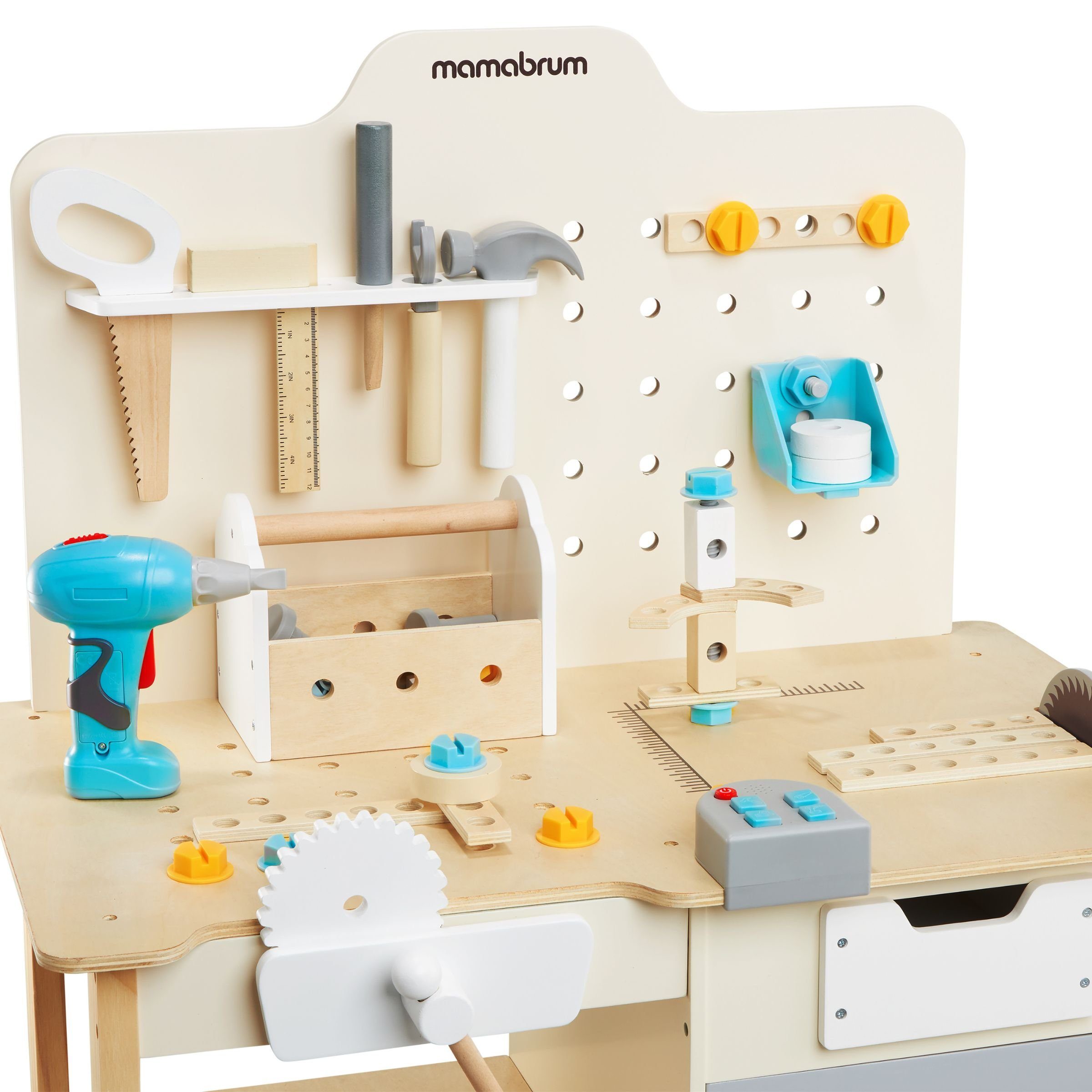 Mamabrum Spielwerkbank XXL Multifunktionale Holz-Werkbank für günstig online kaufen