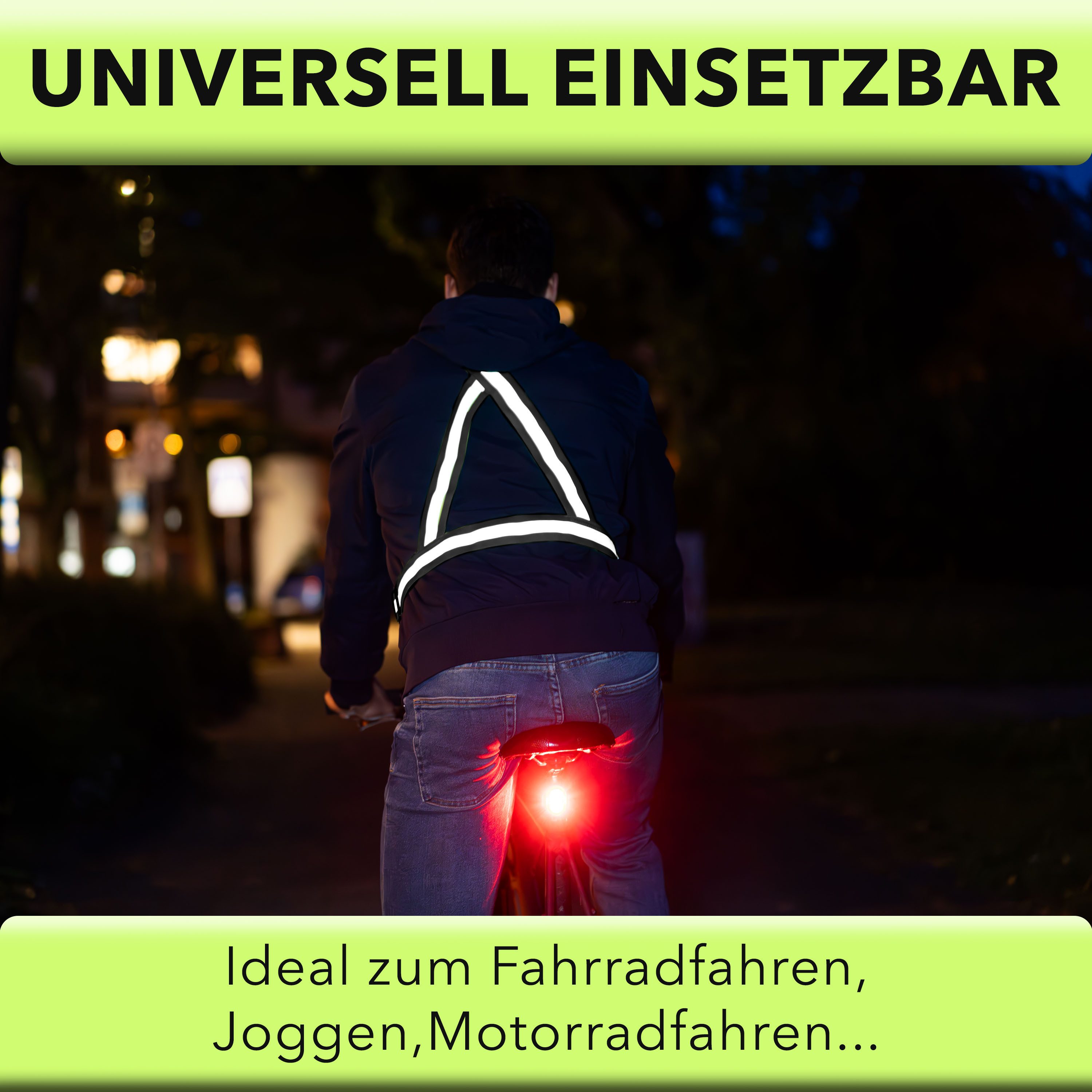 AVANA Warnweste reflektierende Sicherheitsweste einstellbare Reflektorweste Weste Fahrrad, Joggen, für Erwachsene & Jugendliche